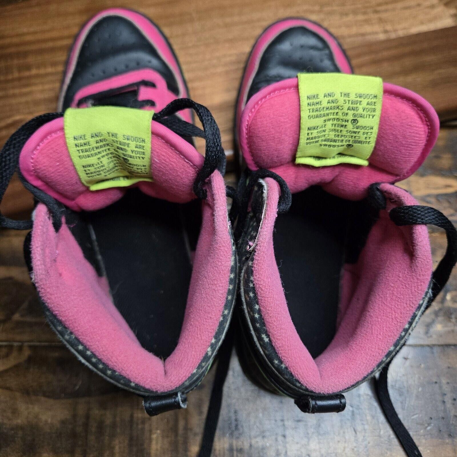 Nike Nike Dunk High Volt/Pink/Lime Basketball Shoes Size 5.5Y Size US 5.5 / IT 35.5 - 9 Thumbnail