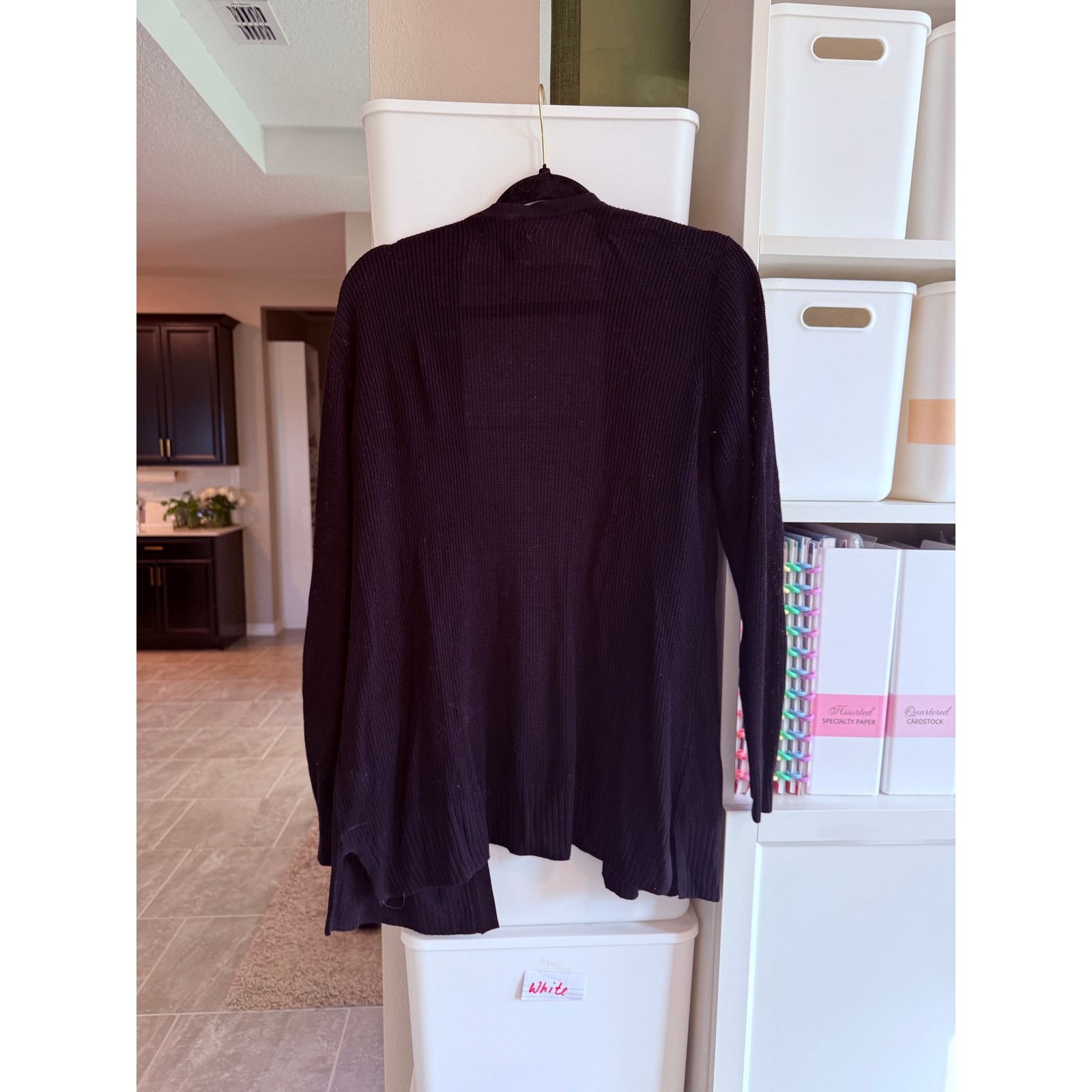 Nine West Nine West Black Rib Knit Open Cardigan Women L - A002 Size L / US 10 / IT 46 - 3 Thumbnail