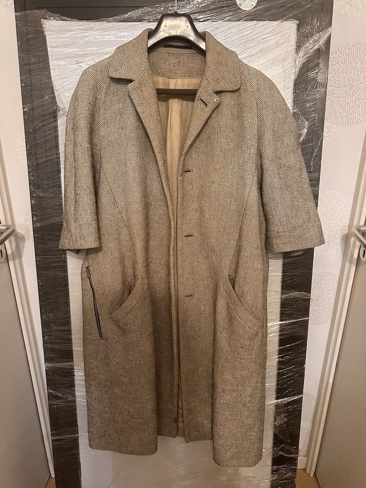 image of Acne Studios Acne William Rstic Ss14 Coat in Beige, Men's (Size Medium)
