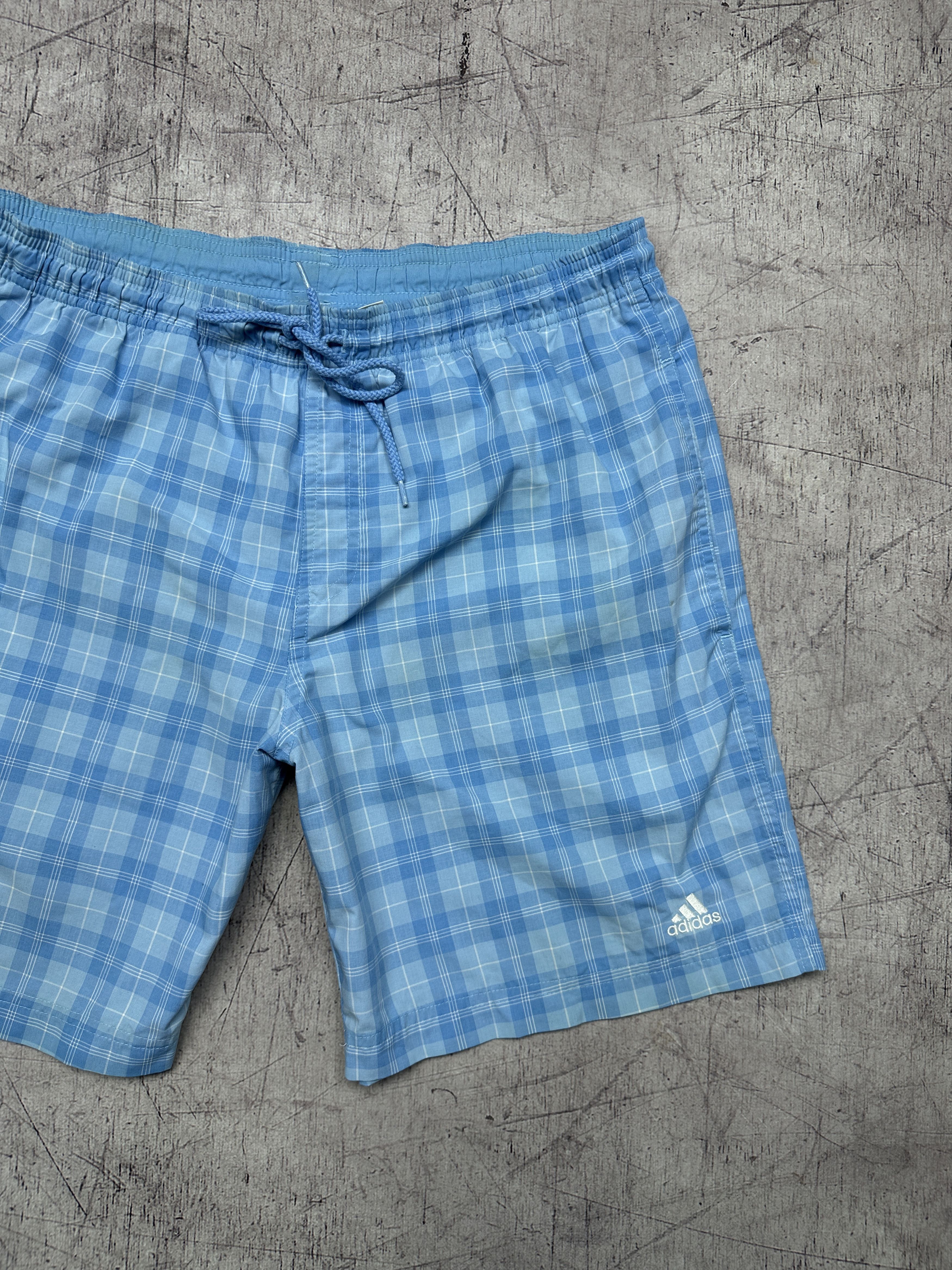 Adidas Adidas Vintage Mens Nylon Swimming Plaid Shorts Size US 32 / EU 48 - 2 Thumbnail