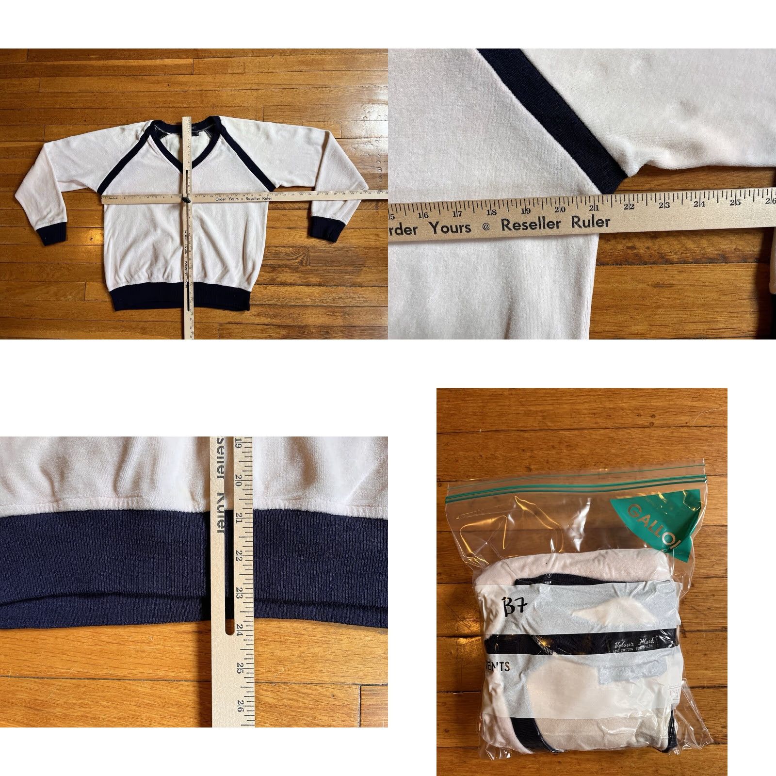 Vintage VINTAGE Everest of California Velour Sweatshirt Women’s M White 70s Classic Retro Pullover Size M / US 6-8 / IT 42-44 - 8 Thumbnail