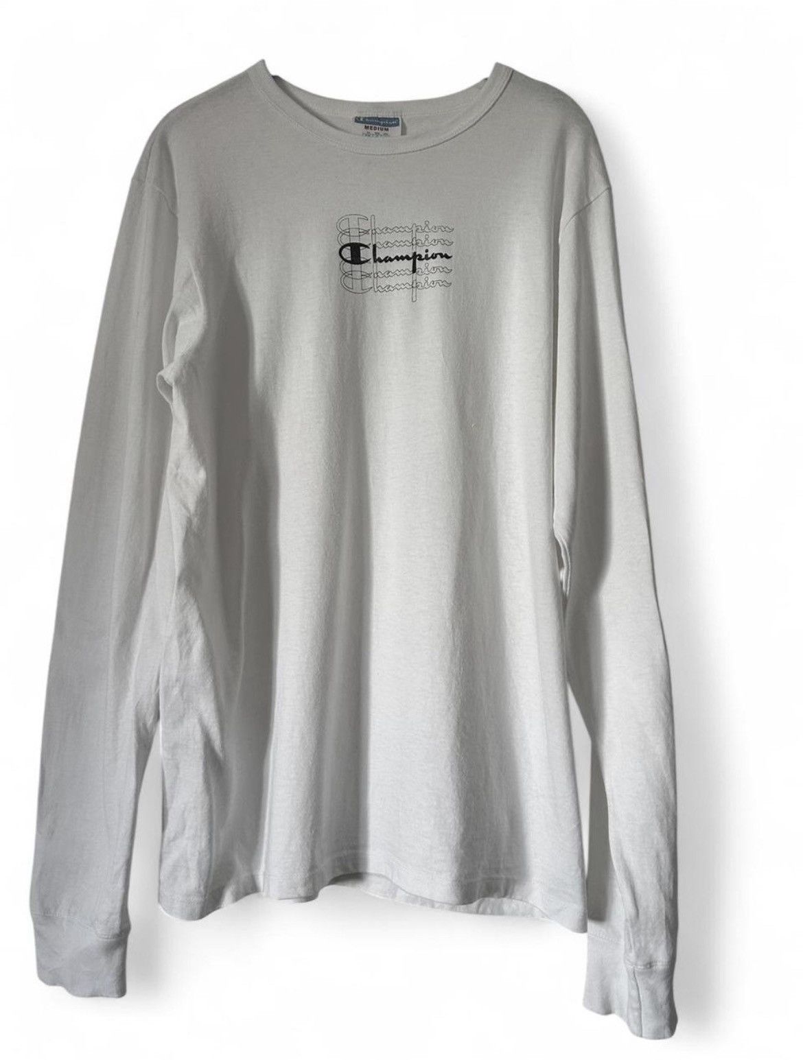Champion Vintage Champion Stacked Logo Long Sleeve Tee Size US M / EU 48-50 / 2 - 1 Thumbnail