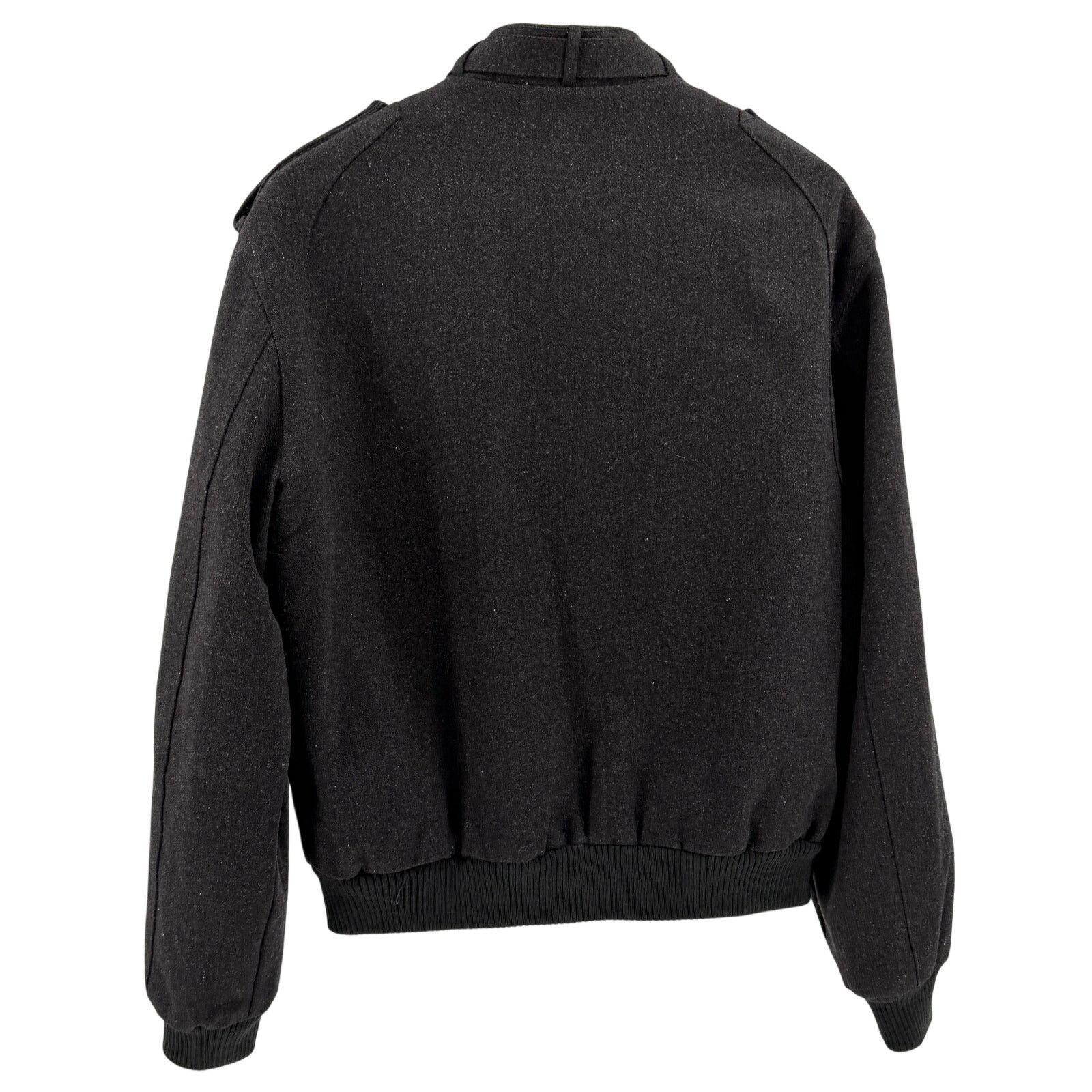 Members Only Vintage 80s Charcoal Wool Blend Iconic Racer Bomber Jacket Size US M / EU 48-50 / 2 - 5 Thumbnail