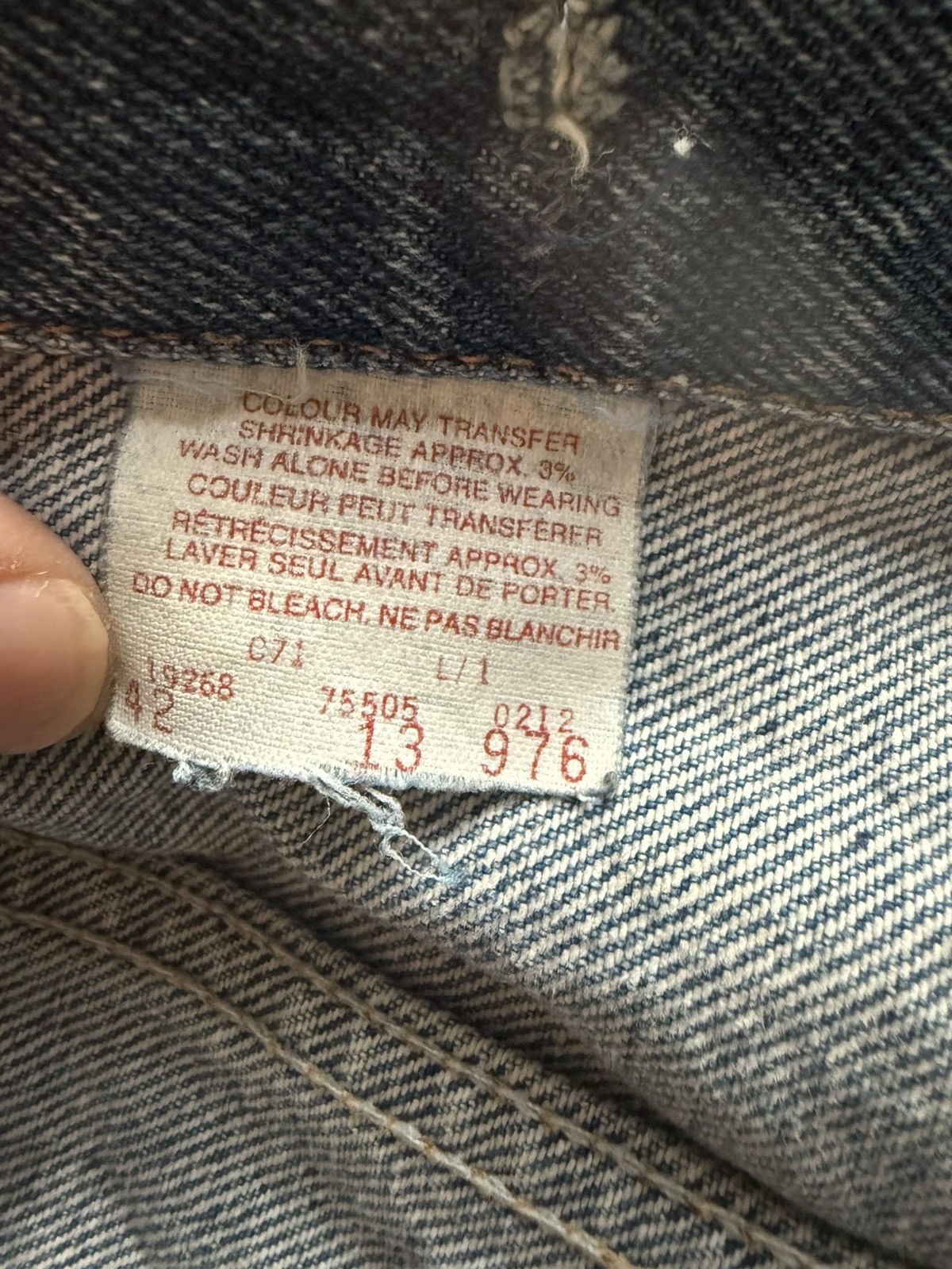 Levi's Vintage 1970 Orange Tag Levi’s 501 Denim Trunker Jacket Size US M / EU 48-50 / 2 - 6 Thumbnail