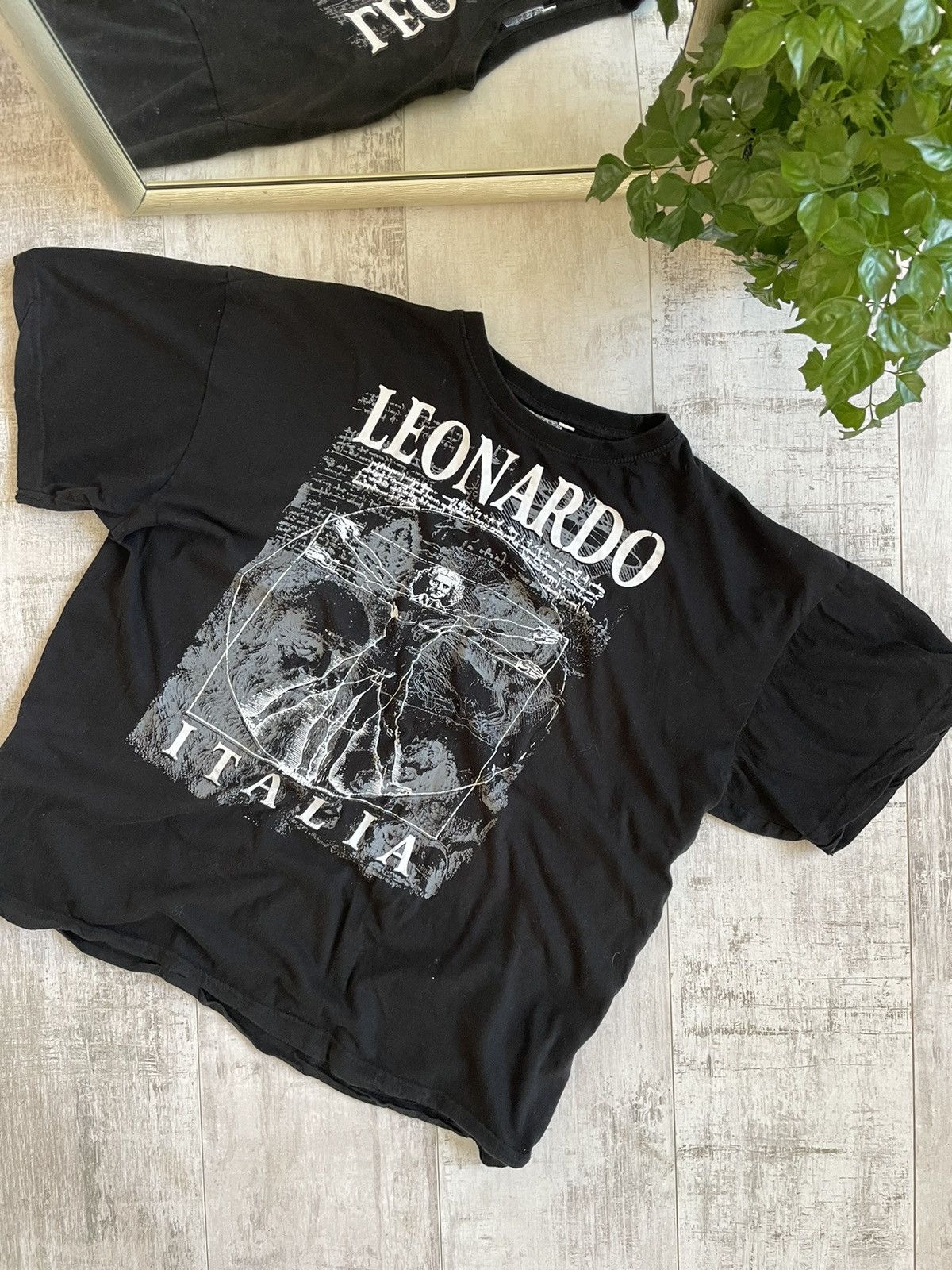 Vintage Vintage Leonardo Da Vinci 90’s Over Print T-Shirt Art Italia Size US XL / EU 56 / 4 - 2 Thumbnail