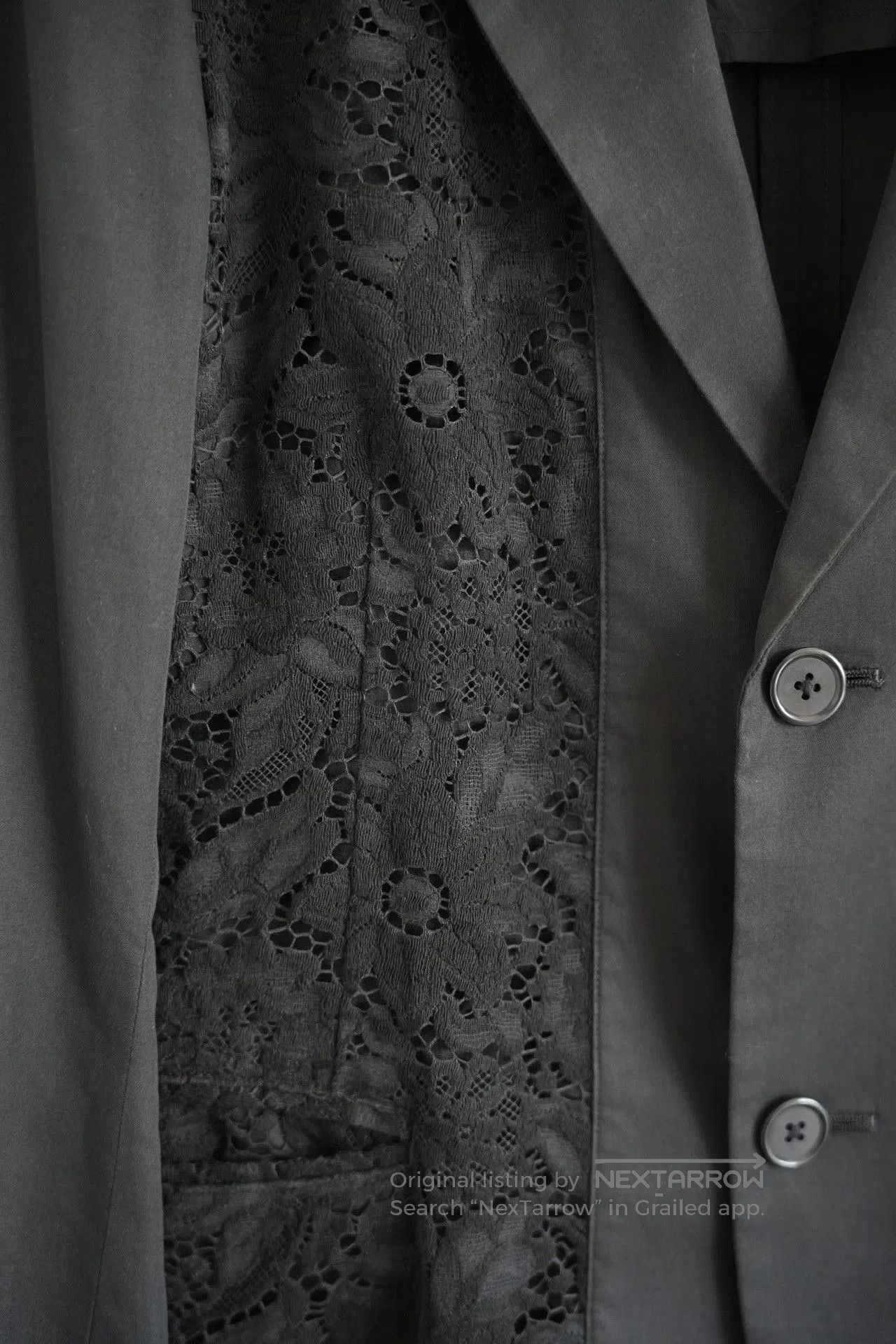 Yohji Yamamoto Yohji Yamamoto 09ss Lace Detail Suit. Size US S / EU 44-46 / 1 - 5 Thumbnail