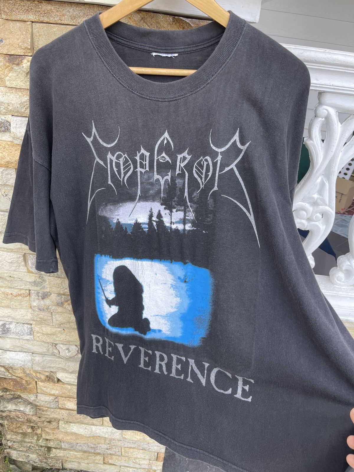 Band Tees SUN FADED🔥Vtg 90s Emperor Reverence Metal Band Tee Size US XL / EU 56 / 4 - 5 Thumbnail