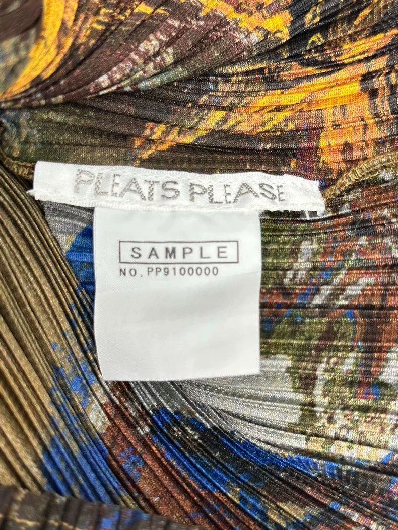 Issey Miyake Issey Miyake size:5 Brown oil painting pleated short-sleev Size XS / US 0-2 / IT 36-38 - 3 Thumbnail