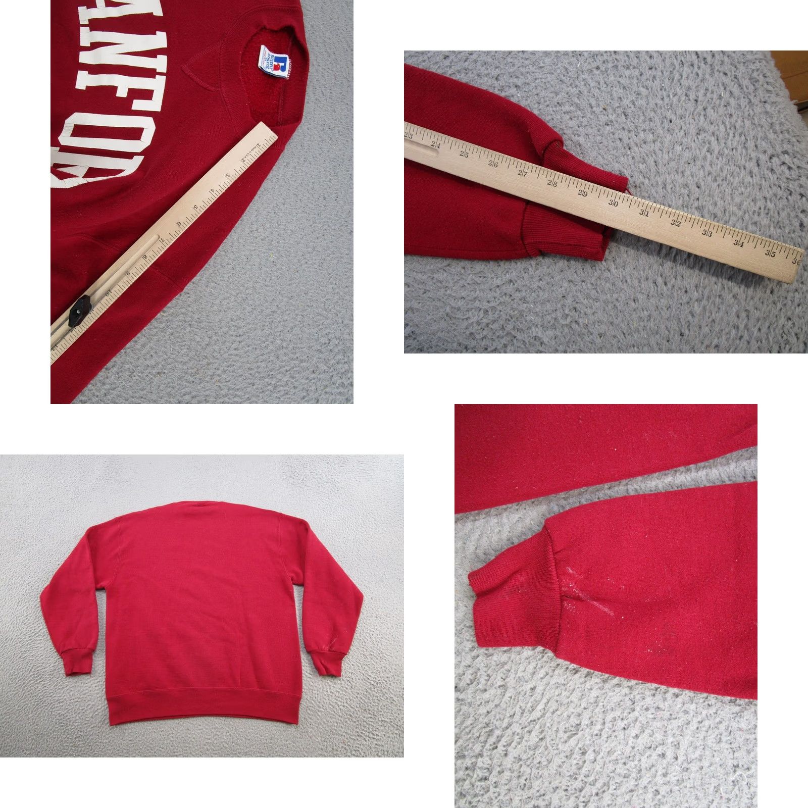 Russell Athletic VINTAGE Russell Athletic Crewneck Sweatshirt XL Men Red 90s Stanford Cardinals Size US XL / EU 56 / 4 - 9 Thumbnail
