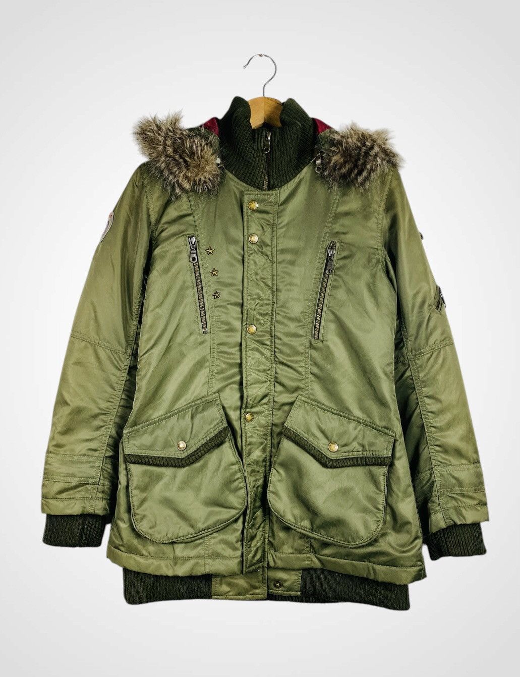 Japanese Brand A09 Rare-Rosso Style Lab Fur Hoodie Jacket Size M / US 6-8 / IT 42-44 - 1 Thumbnail