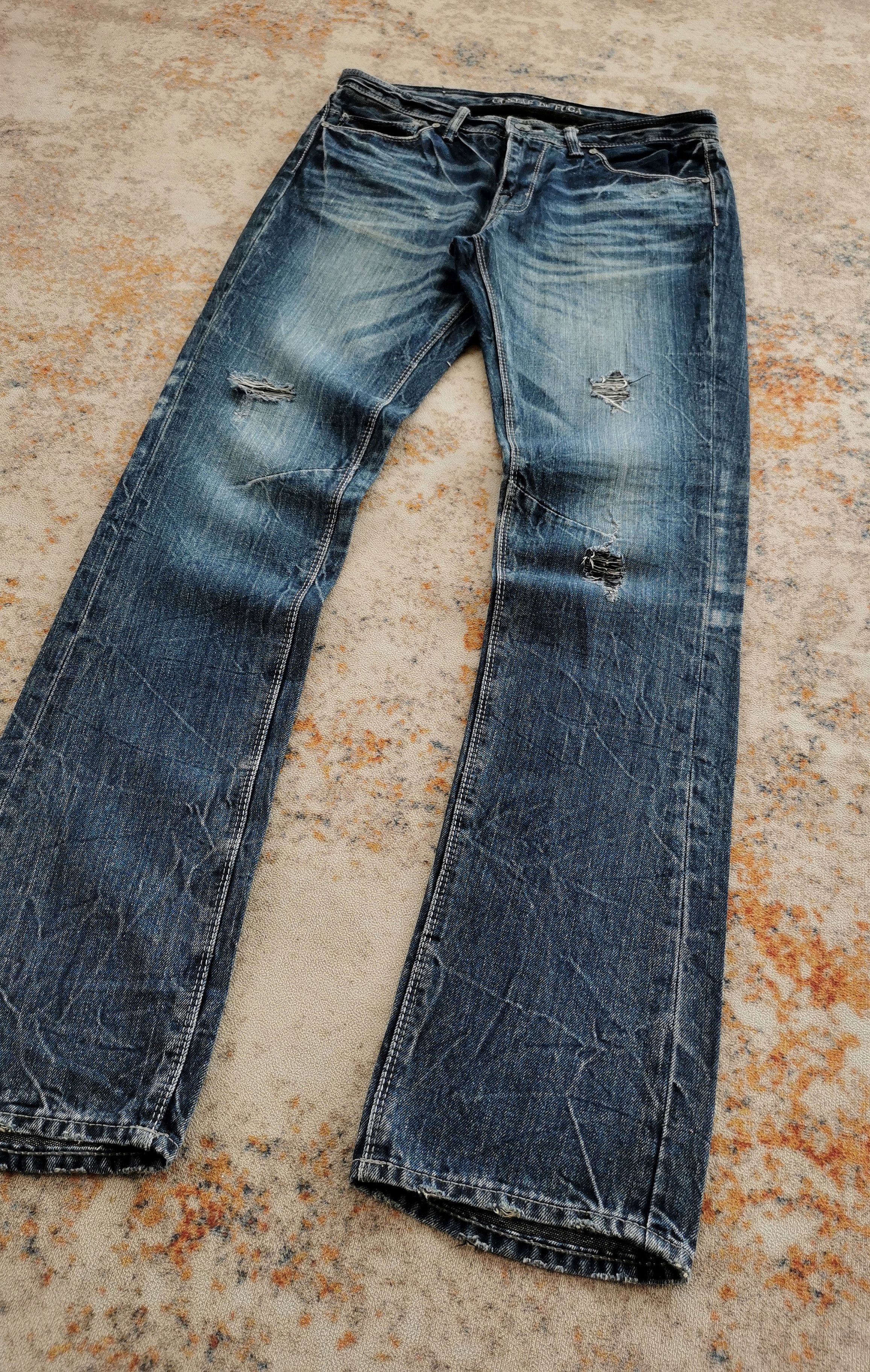 GOSTAR DE FUGA Go Star De Fuga Distressed Whisker Clawmark Jeans 32x33.5 Size US 32 / EU 48 - 7 Thumbnail
