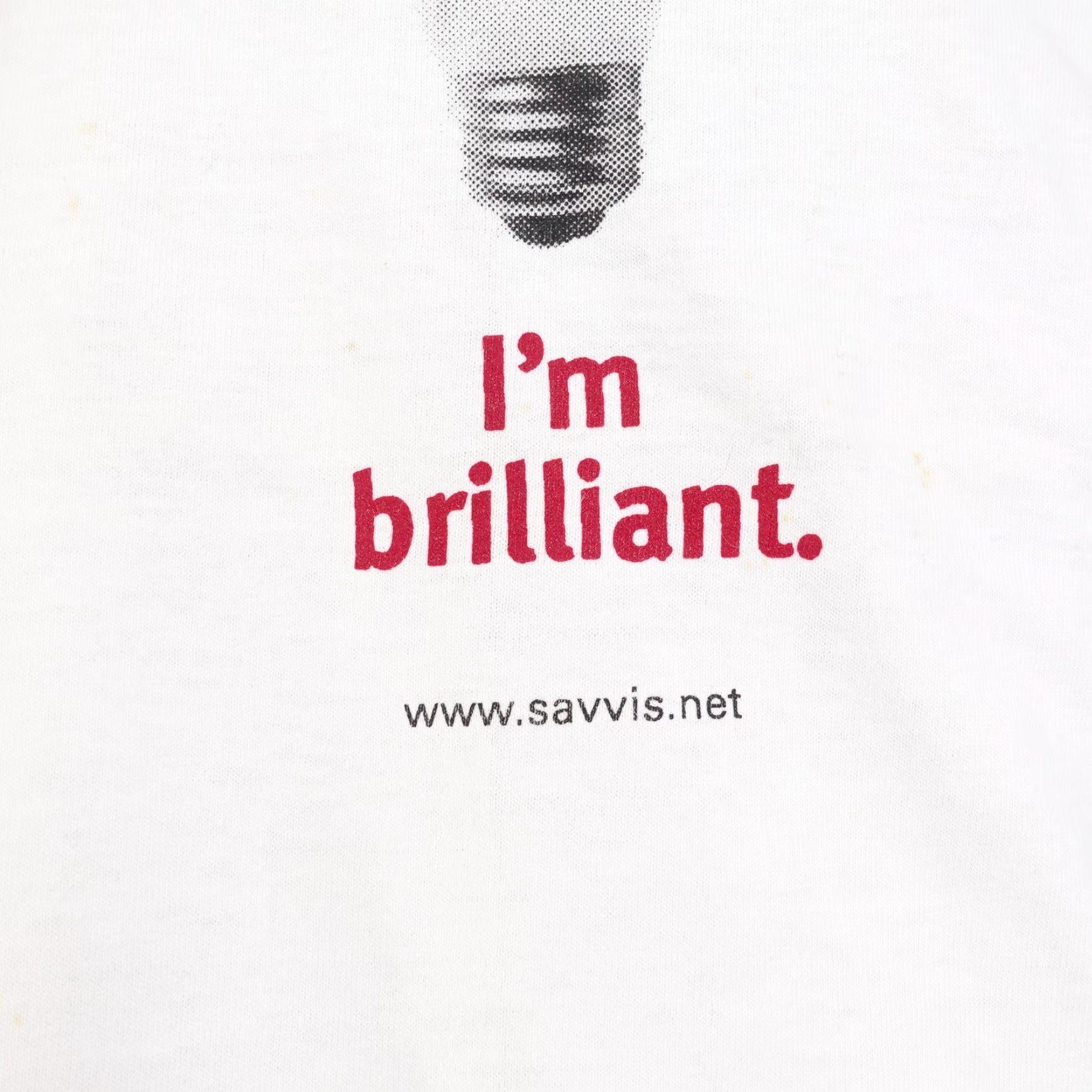 Fruit Of The Loom VINTAGE Fruit of the Loom I'm Brilliant Light Bulb Savvis Smart Network Solution T-Shirt XL White 90s Unisex Size US XL / EU 56 / 4 - 2 Thumbnail