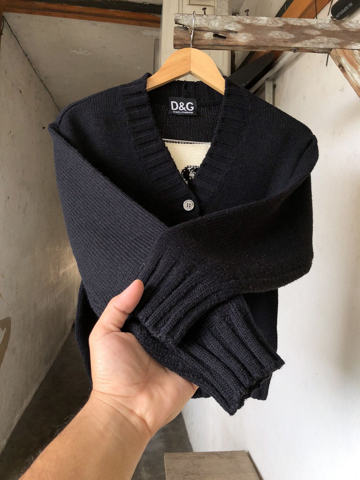 Dolce & Gabbana Vintage 90s Dolce & Gabbana Big Logo Crop Knitwear Size S / US 4 / IT 40 - 12 Thumbnail