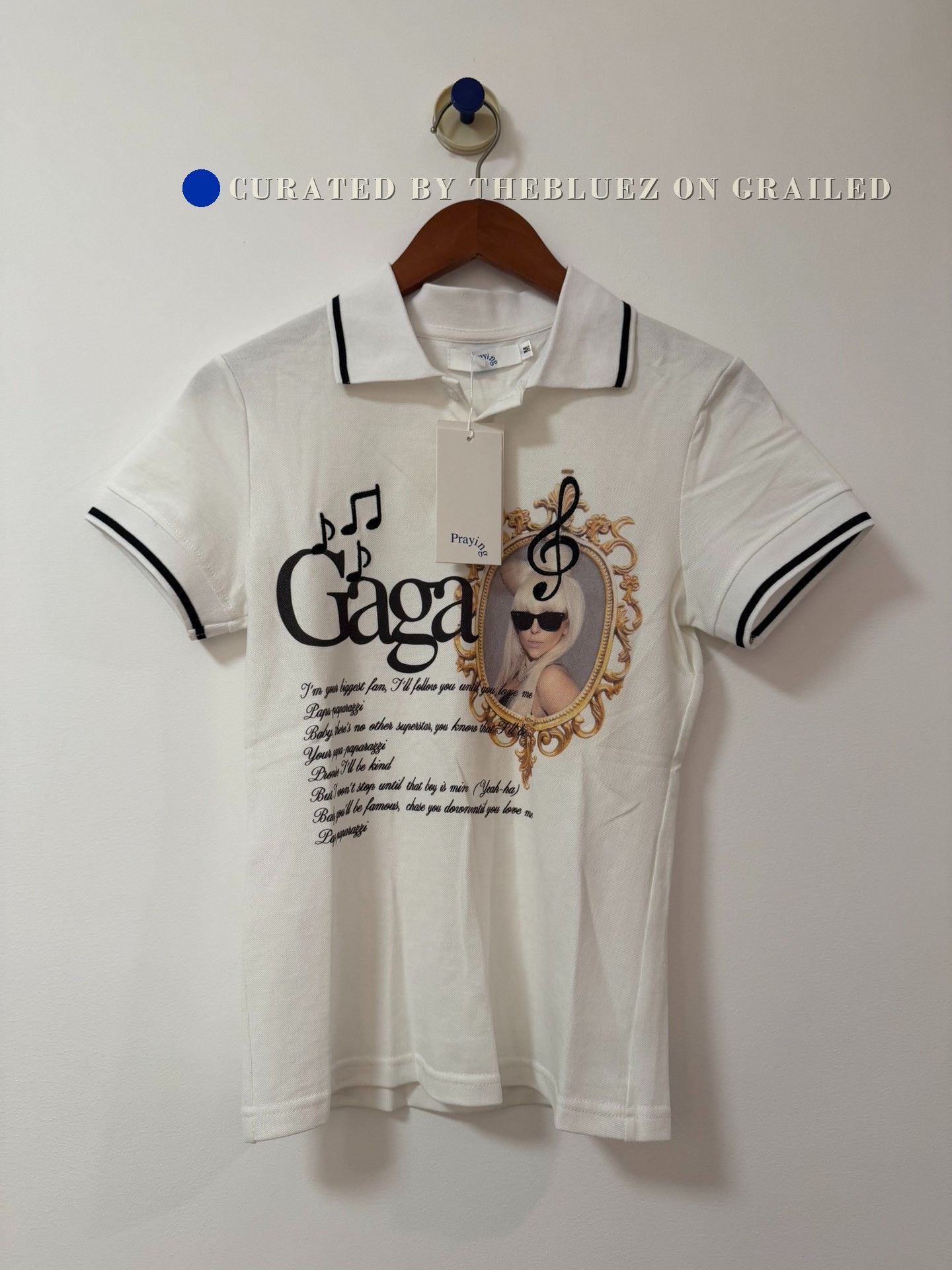 トップス Praying GAGA POLO Praying Praying Lady Gaga Embroidered Slim Polo | Grailed