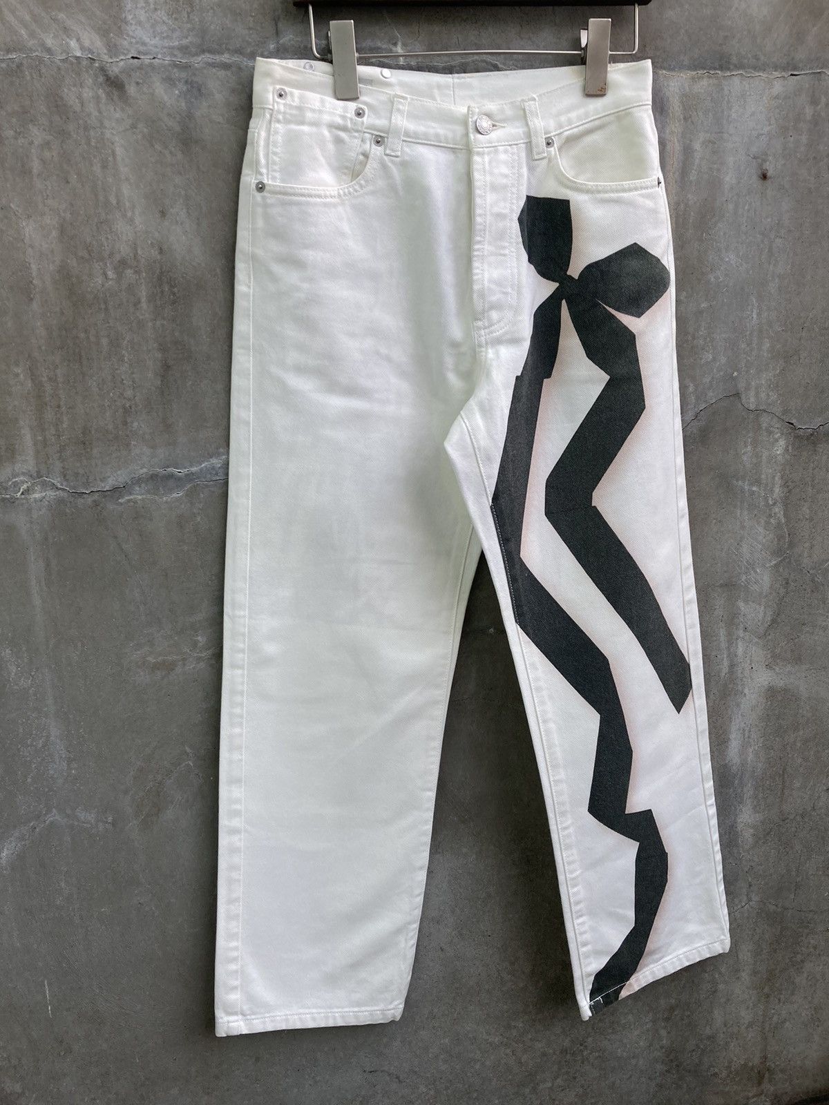 Dries Van Noten Piscos Bow Print Jeans Size 27" / US 4 / IT 40 - 3 Thumbnail