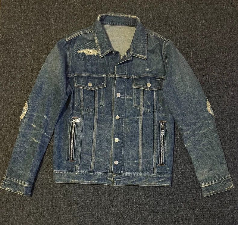 Balmain Balmain Distressed Denim Jacket-yf Size US S / EU 44-46 / 1 - 1 Thumbnail