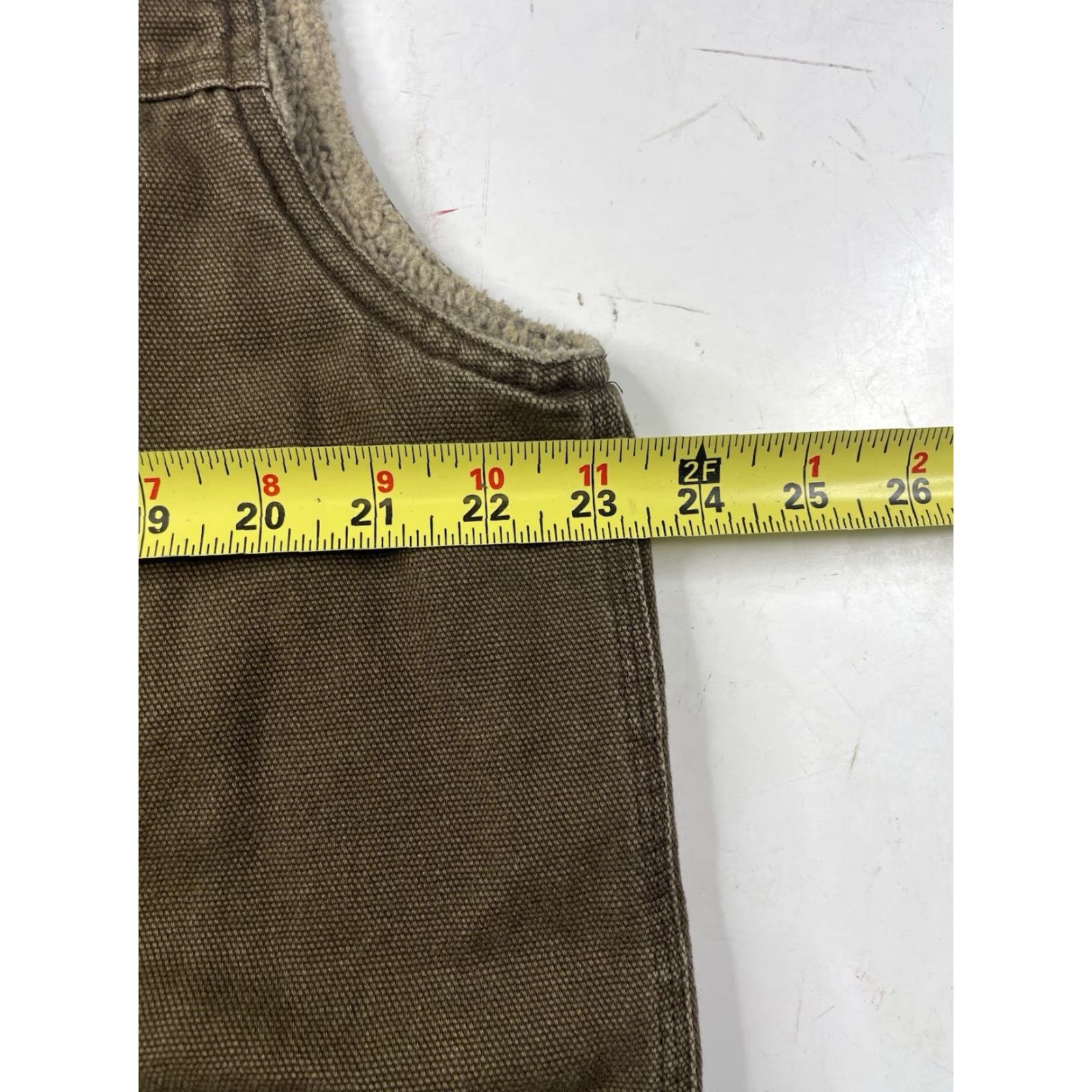 Duluth Trading Company Duluth Trading Co Vest Mens Large Brown Canvas Sherpa Lined Workwear Outdoor Bodywarmer Full Zip Pockets Insulated Zipped Pockets Size US L / EU 52-54 / 3 - 3 Thumbnail