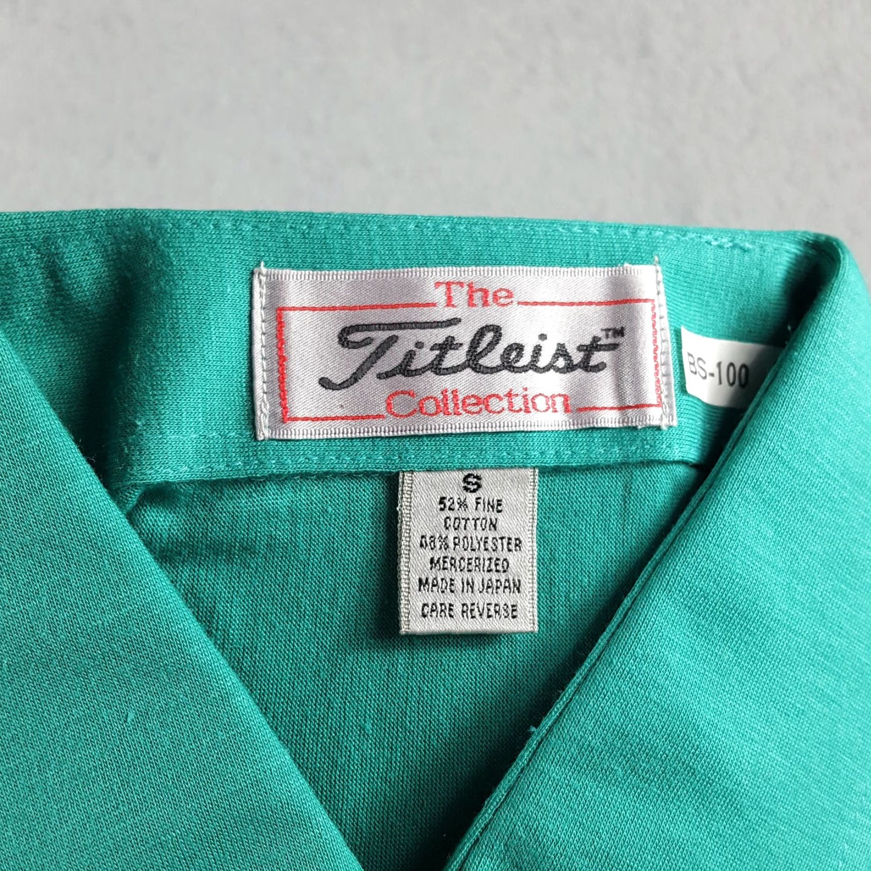 Titleist VINTAGE Titleist Polo Shirt 90s Preppy Teal Cotton Polyester Blend Men's Small Short Sleeve Polo Shirt Casual Workwear Golf Size US S / EU 44-46 / 1 - 5 Thumbnail