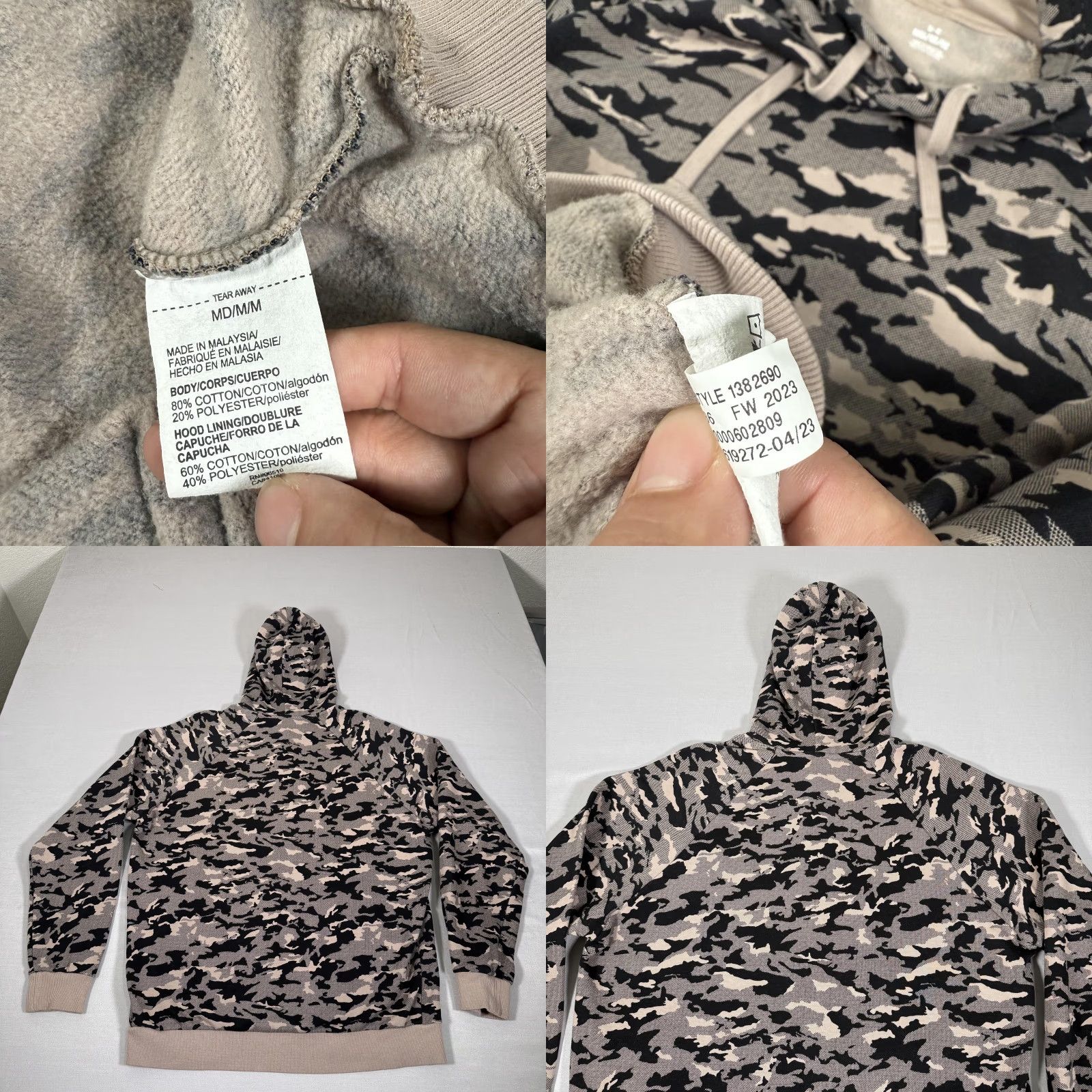 Under Armour Under Armour Hoodie Mens Medium Beige Camo Pullover Fleece Sweater Outdoor Hunt Size US M / EU 48-50 / 2 - 8 Thumbnail