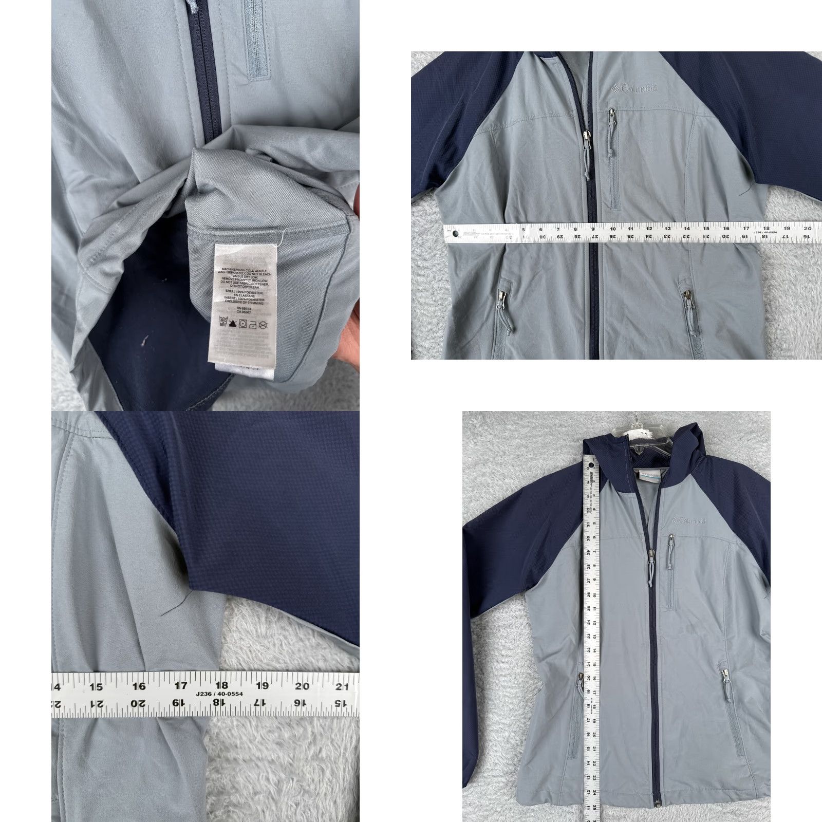 Vintage Columbia Jacket Women Small Blue Full Zip Hooded Softshell Windbreaker Polyester Size S / US 4 / IT 40 - 8 Thumbnail