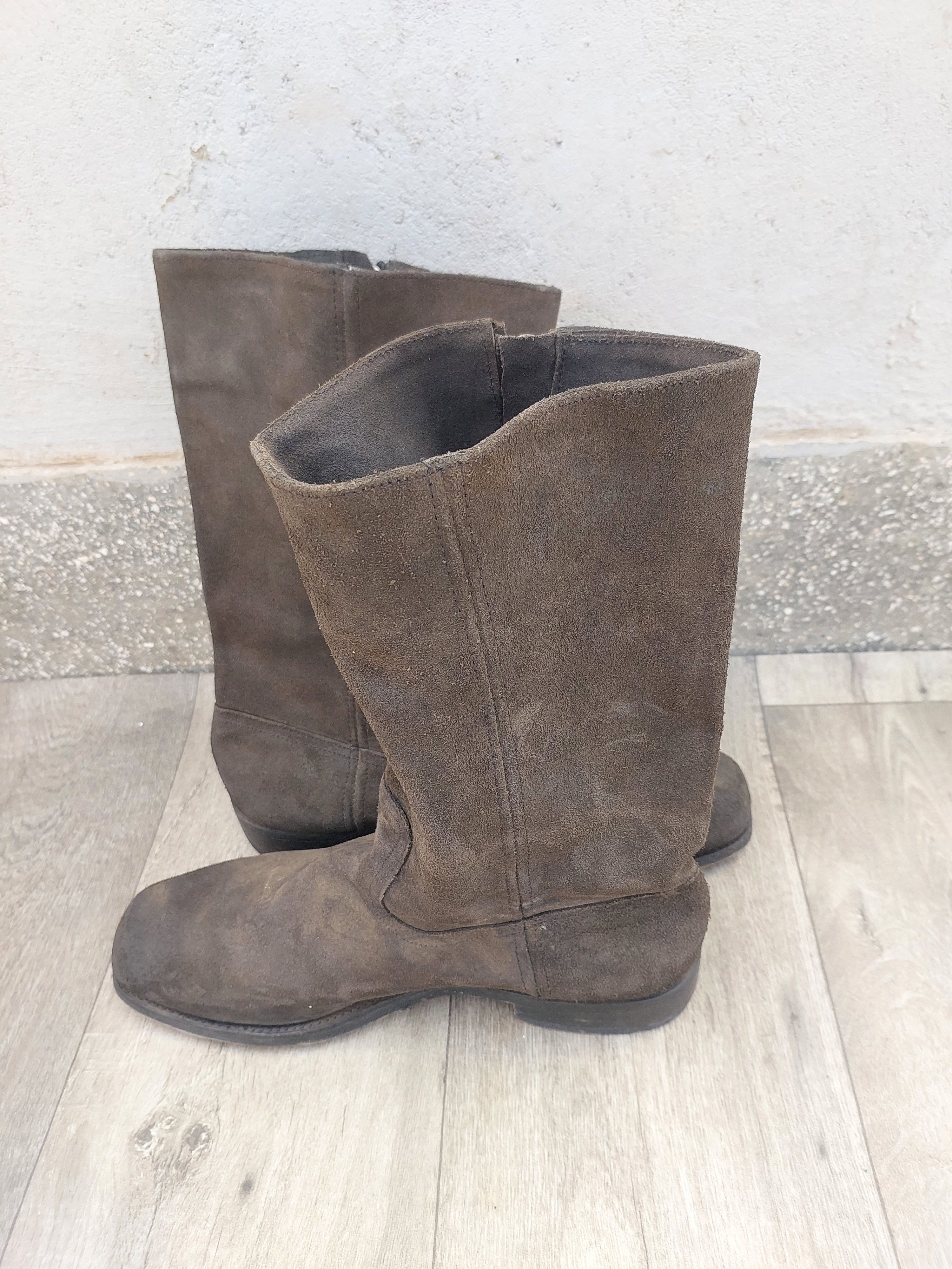 Frye FRYE Heath Square Toe Outside Zipper Moto Boots Men's 11.5 D Size US 11.5 / EU 44-45 - 3 Thumbnail