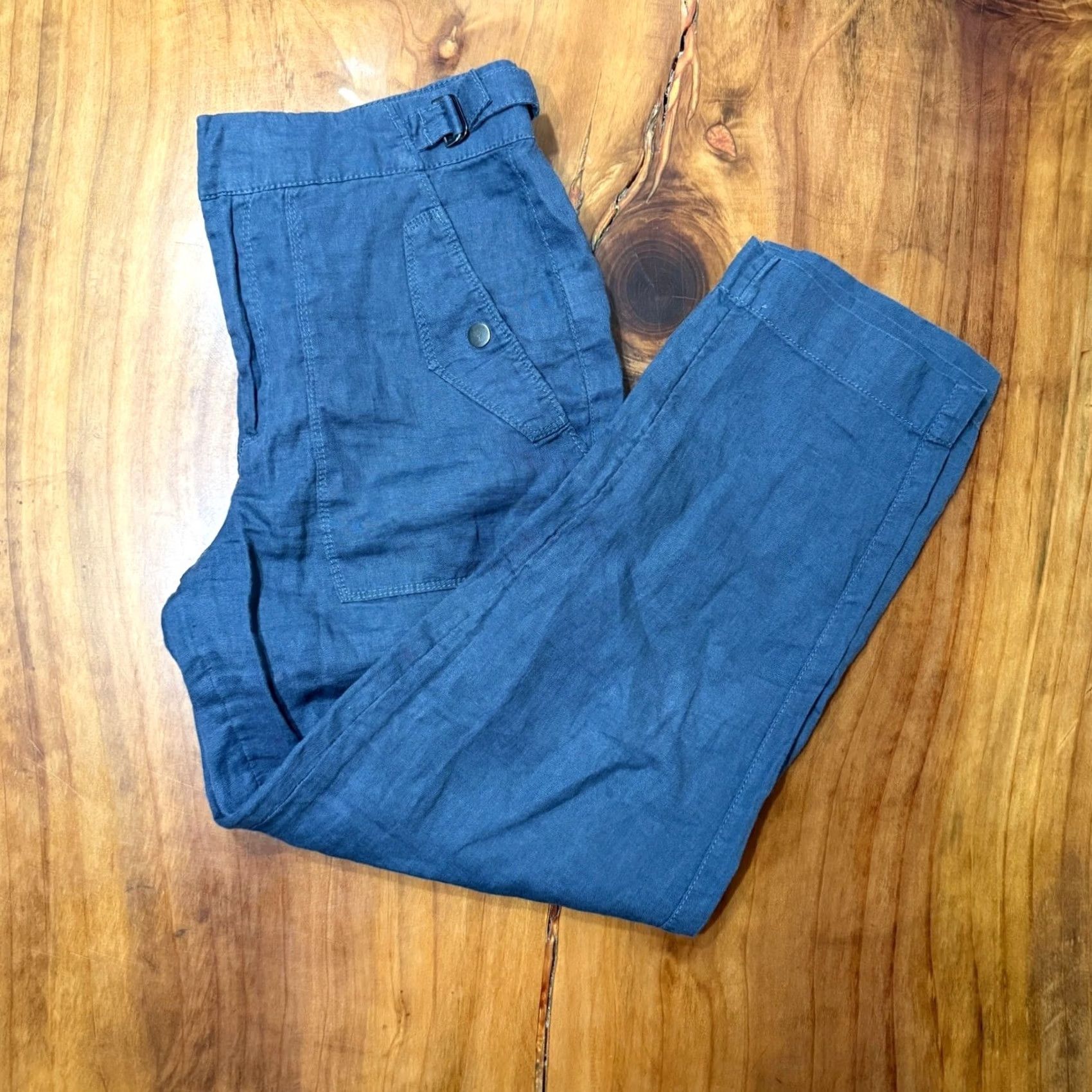 Athleta VINTAGE Athleta Women's Voyager Linen pants 6 Casual Beach 586941 V3-27 Size 29" - 2 Thumbnail