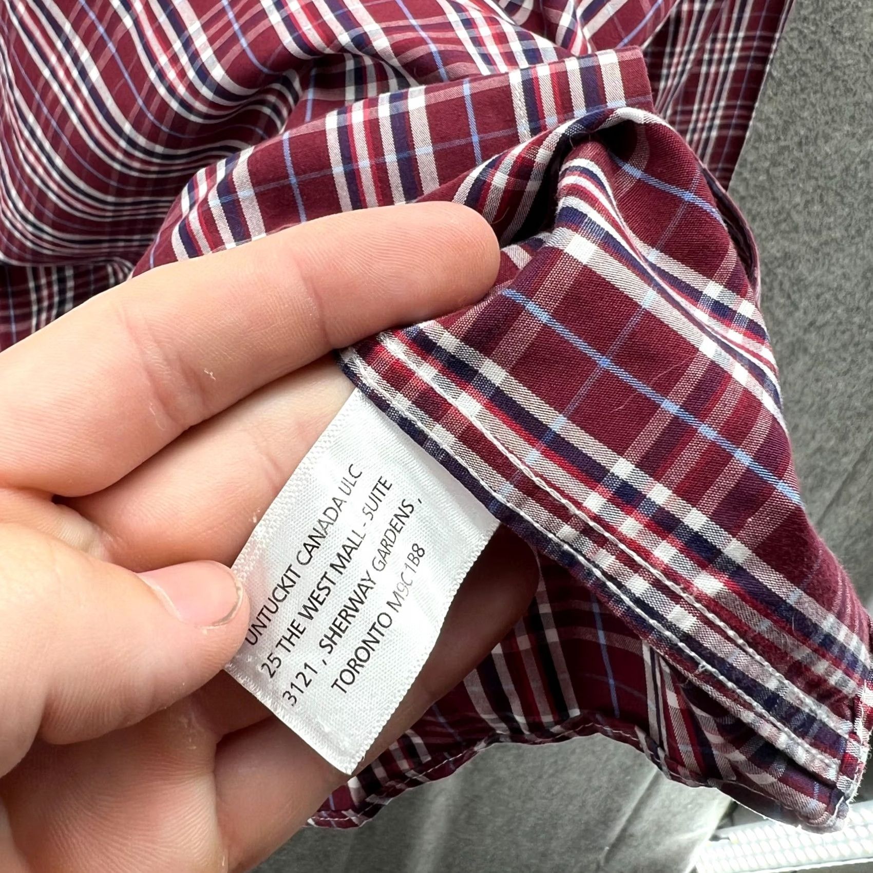 UNTUCKit UNTUCKit Shirt Men XXL Red Button-Down Wrinkle Free Glen Plaid Preppy Check Shirt Size US XXL / EU 58 / 5 - 3 Thumbnail