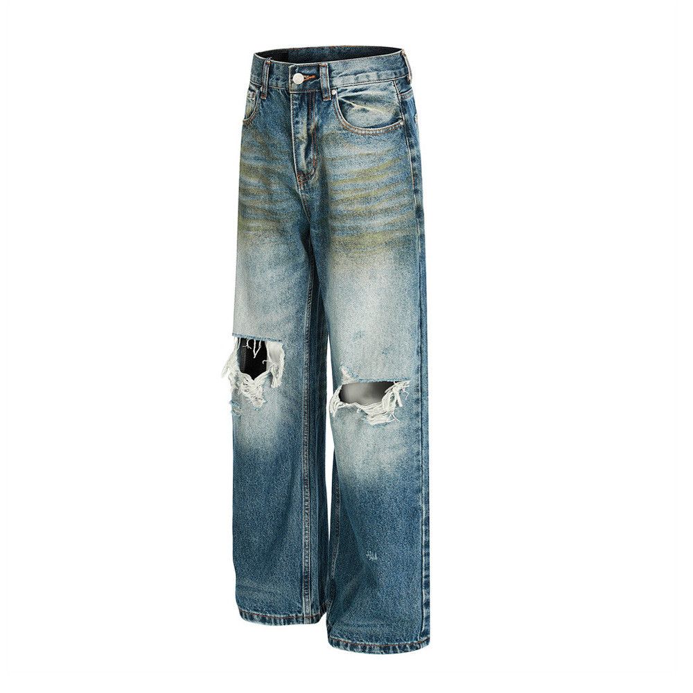 Japanese Brand × Jean Men's vintage washed distressed heavy washed jeans Size US 32 / EU 48 - 2 Thumbnail