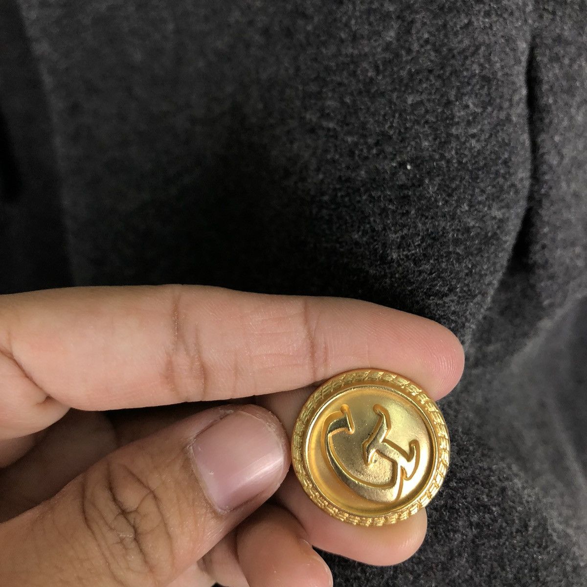 Vintage 🔥Vtg Givenchy Gold Button Wool Double Breast Jacket Coats Size US M / EU 48-50 / 2 - 14 Thumbnail
