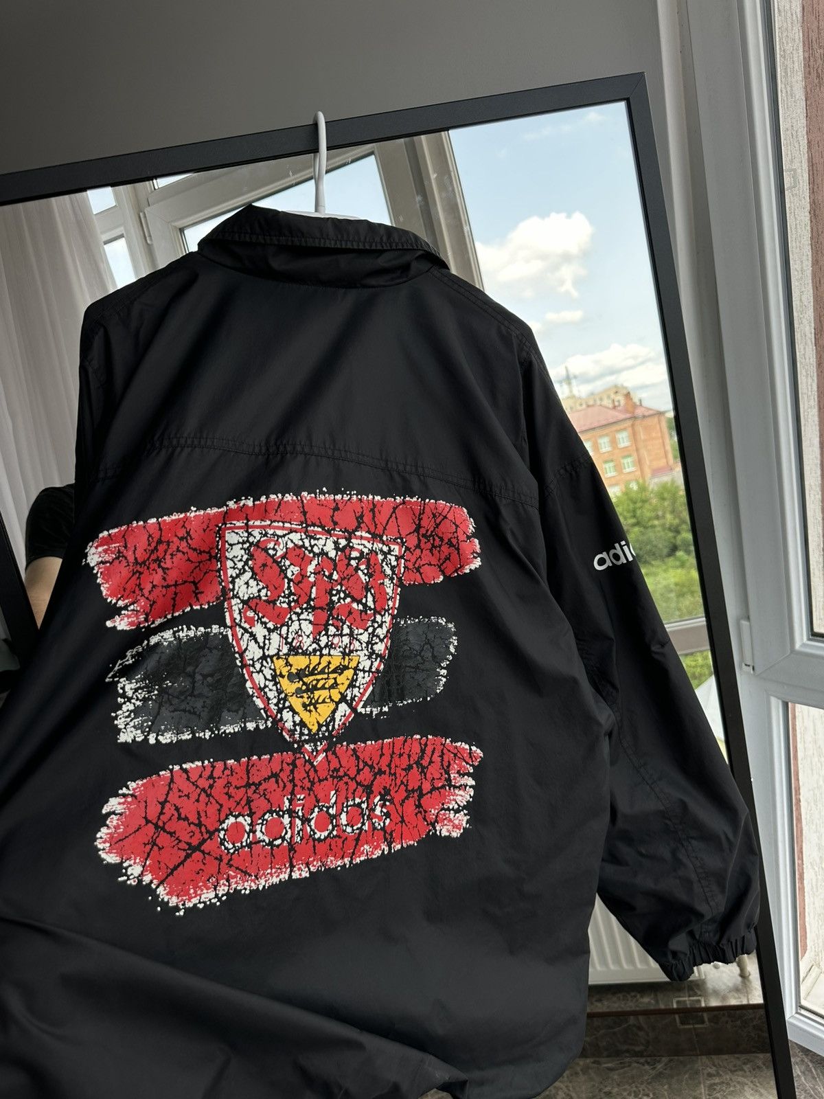 Adidas Vintage Adidas VfB Stuttgart Windbreaker Jacket 90s Logo Size US L / EU 52-54 / 3 - 10 Thumbnail