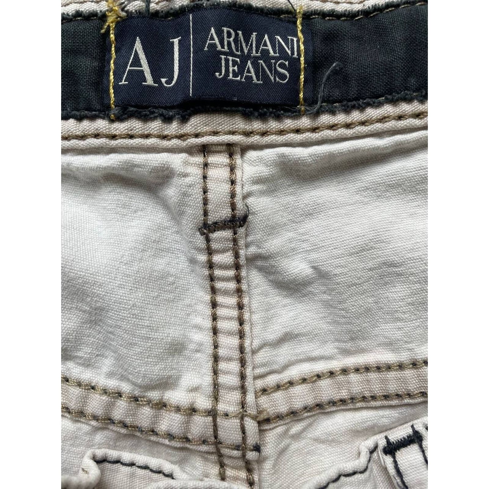 Armani × Vintage Vintage Armani Jeans White Denim Pants Size 36 Straight Fit Size US 36 / EU 52 - 6 Thumbnail