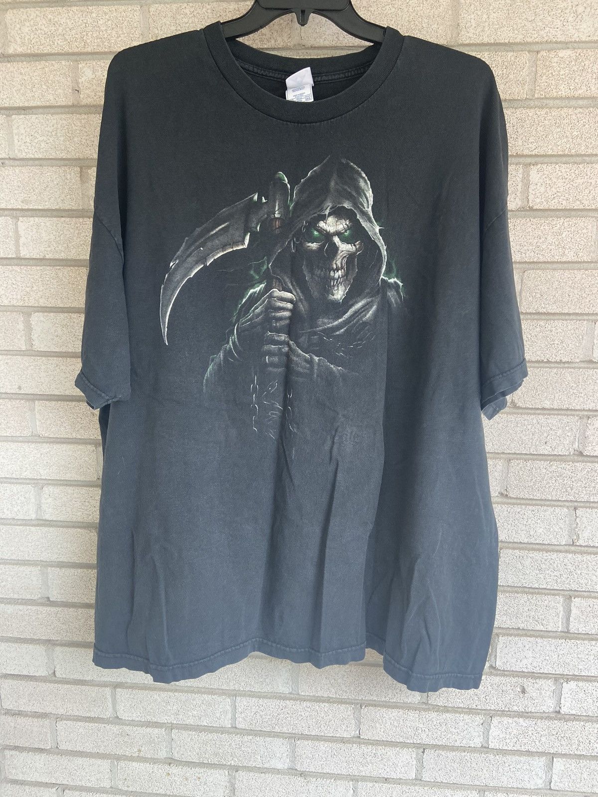 Vintage Vintage Y2K Grim Reaper Tshirt Size US XXL / EU 58 / 5 - 1 Thumbnail