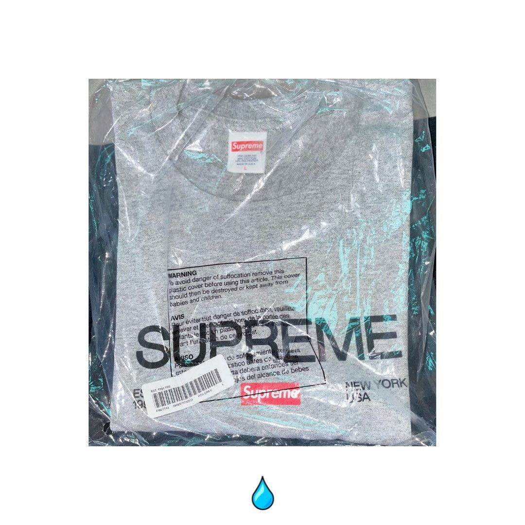 Supreme SUPREME Est. 1994 Tee FW21 Size US L / EU 52-54 / 3 - 7 Thumbnail