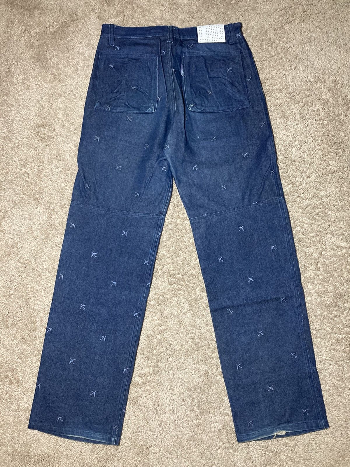 Lad Musician AW98 Lad Musician Plane Embroidered Paneled Jeans 90s Size US 32 / EU 48 - 7 Thumbnail