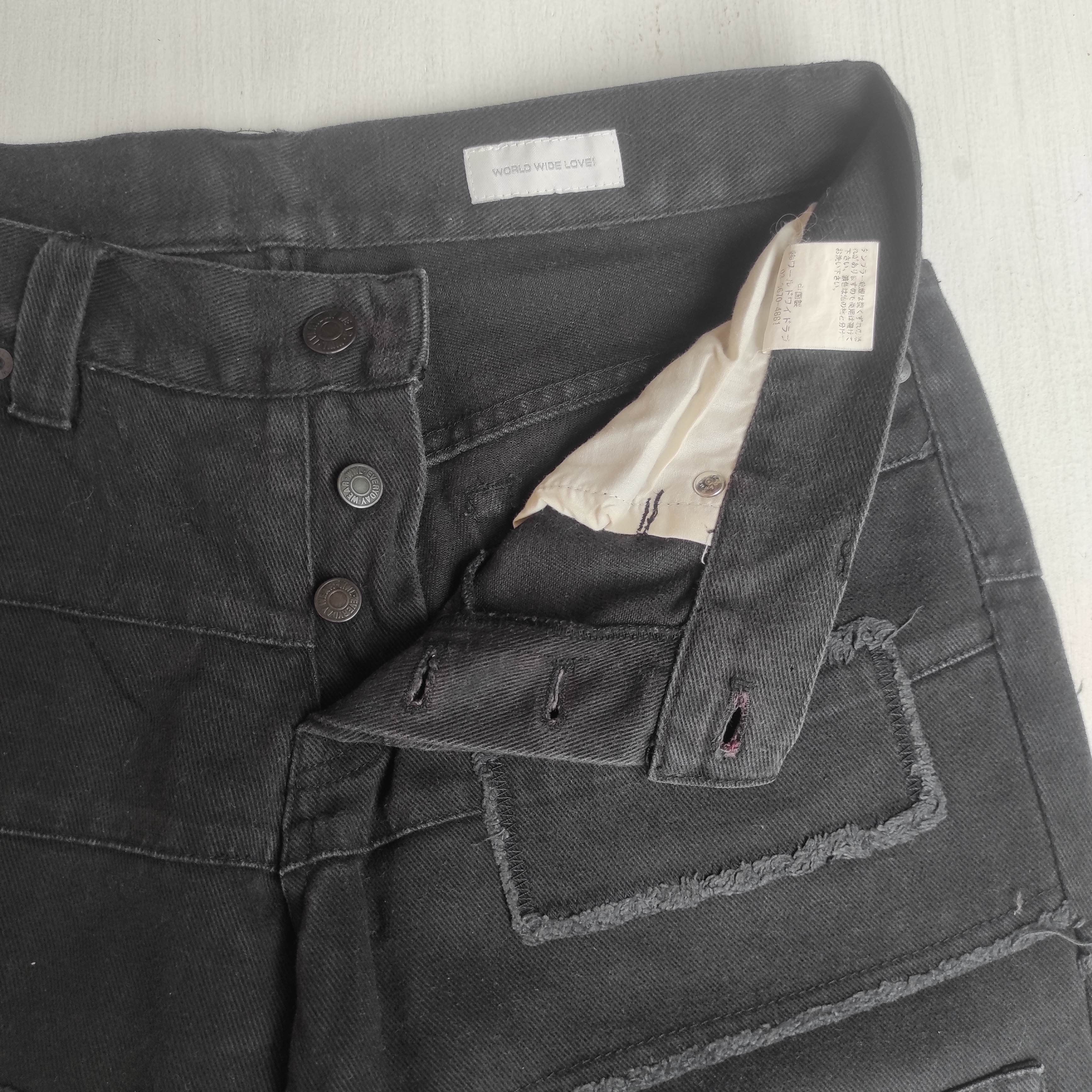 Hysteric Glamour Vintage World Wide Love Patchwork Hagi Denim Jeans Size US 30 / EU 46 - 10 Thumbnail