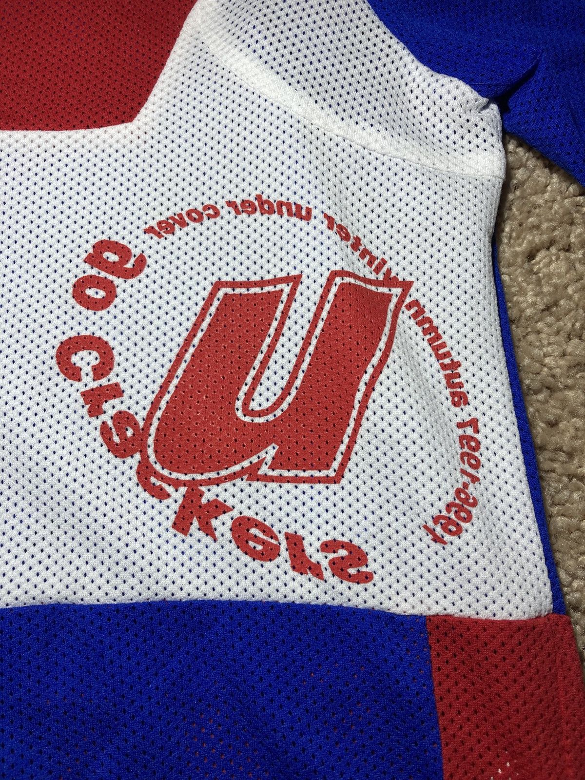 Jun Takahashi AW96 Undercover Go Crackers! Mesh BMX Jersey 1996 90s Hockey Size US S / EU 44-46 / 1 - 3 Thumbnail