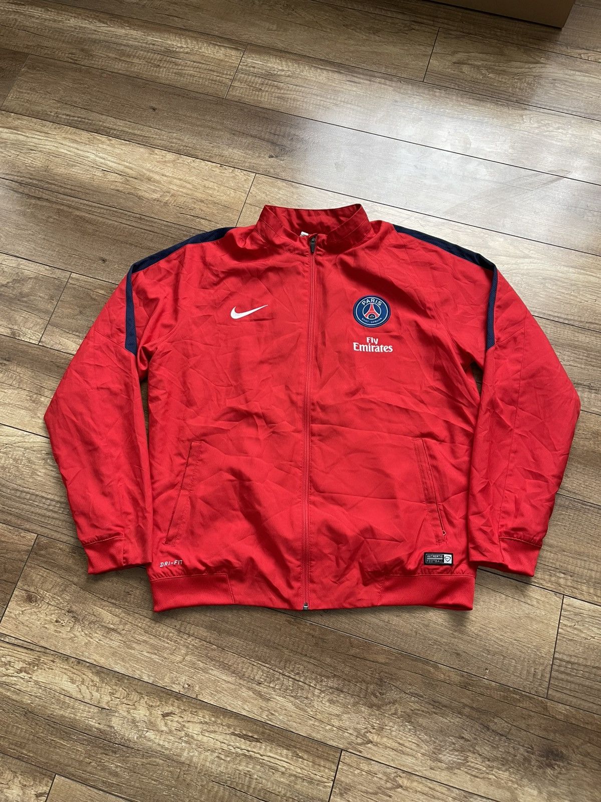 Nike Nike Paris Saint Germain PSG Soccer Track Jacket Size US XL / EU 56 / 4 - 2 Thumbnail
