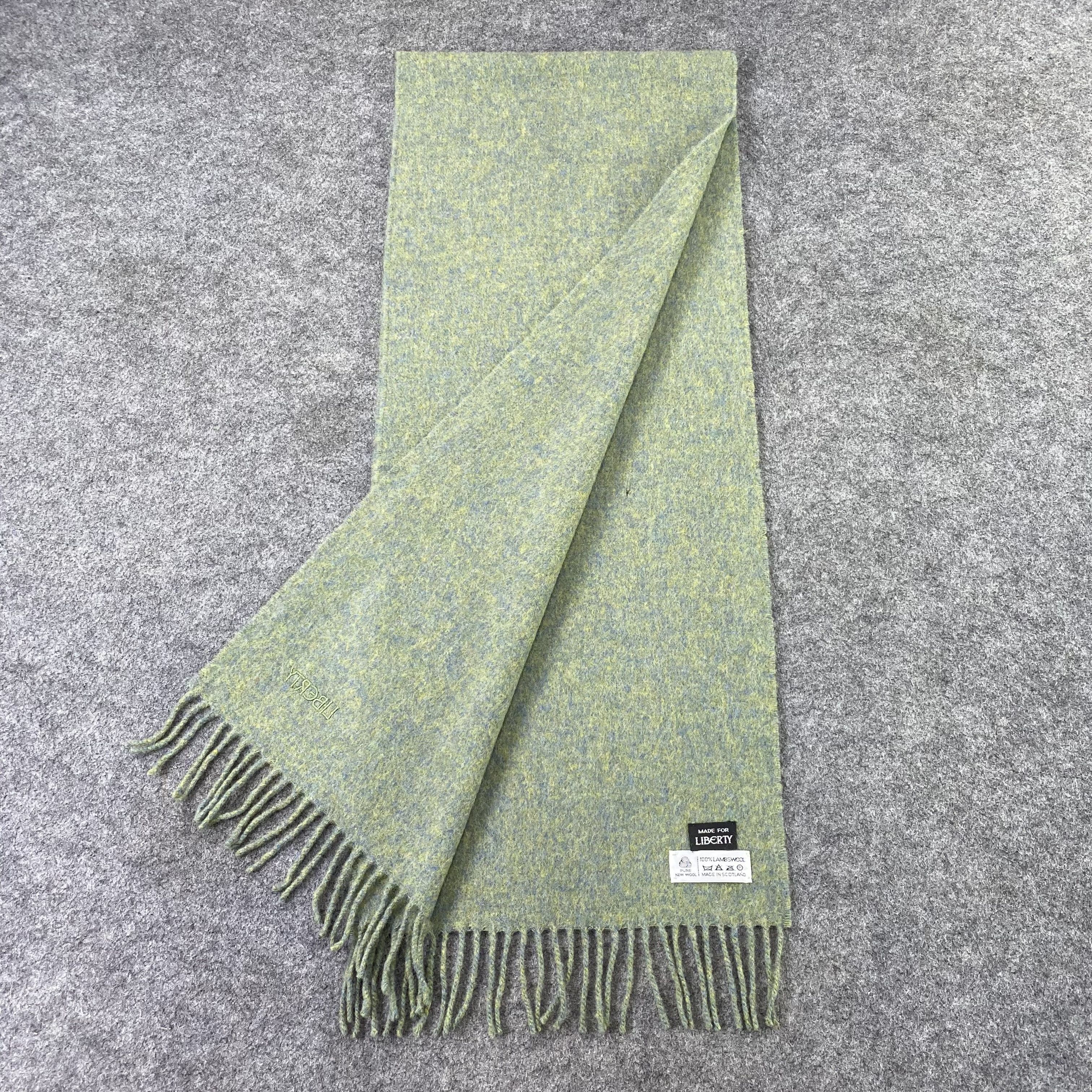 Liberty × Vintage Liberty Wool Muffler / Scarf / Neckwear -T1527 Size ONE SIZE - 3 Thumbnail