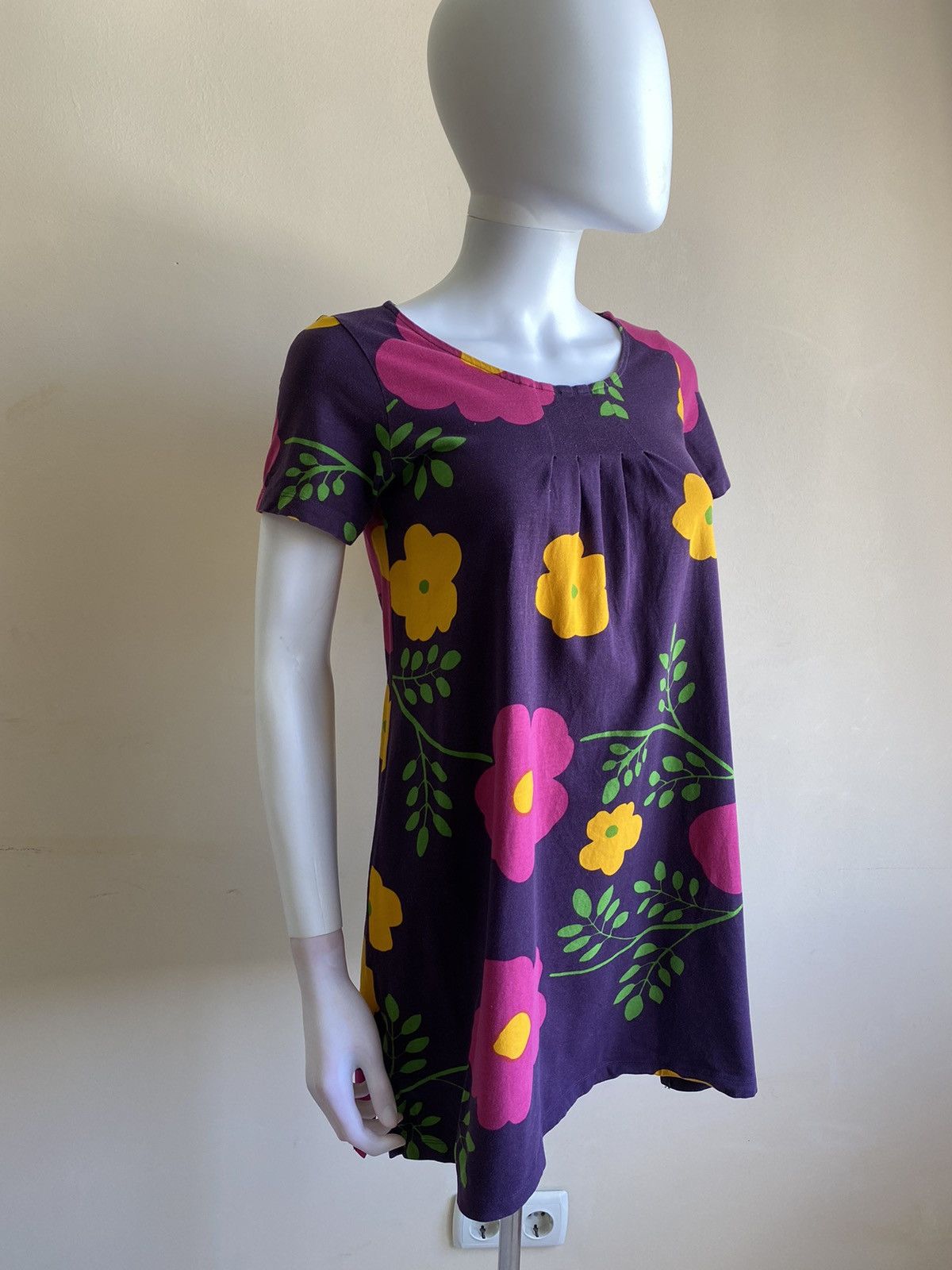 Marimekko Marimekko Multicolor Floral Short Sleeve Mini Dress Size XS Size XS / US 0-2 / IT 36-38 - 4 Thumbnail