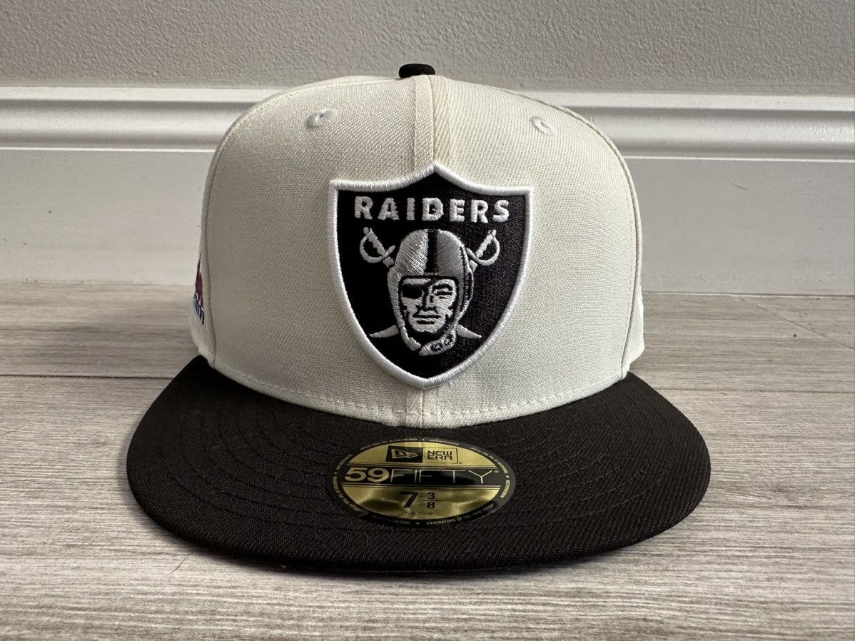Image of Las Vegas Raiders Lids New Era Nfl Chrome Pro Fitted 7 3/8, Men's