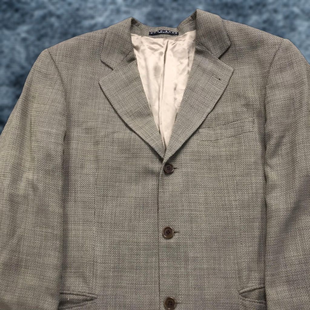 Loro Piana VINTAGE Loro Piana Sport Coat Mens 40R Tan Wool Blazer Geometric 2 Piece 3-Button Notch Lapel Woolmark Twister 110s Casual Wedding Formal Jacket Size 40R - 1 Thumbnail