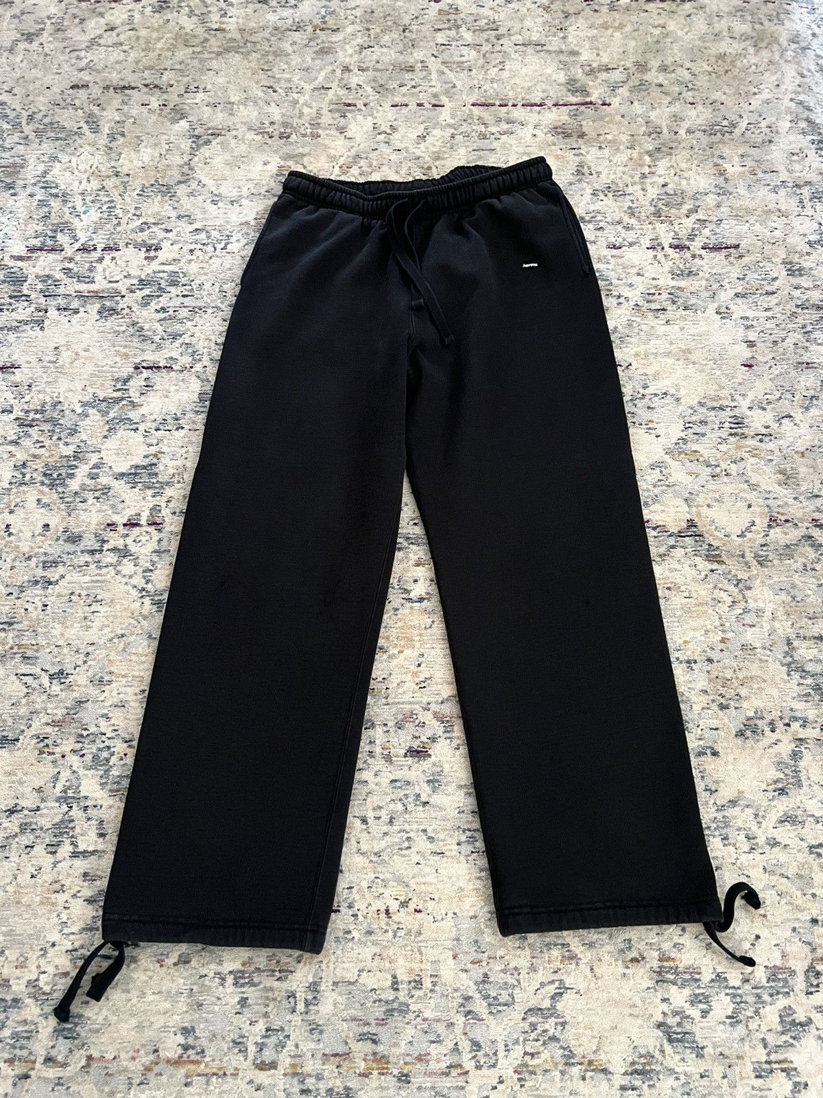 Image of Supreme Small Box Logo Black Sweatpants Size Xl, Men's