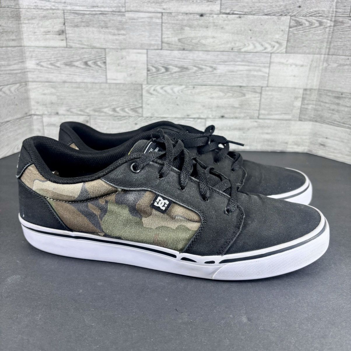 DC DC ANVIL CANVAS TX SE SKATE TRAINERS MEN SHOES BLACK/ Size US 12 / EU 45 - 11 Thumbnail