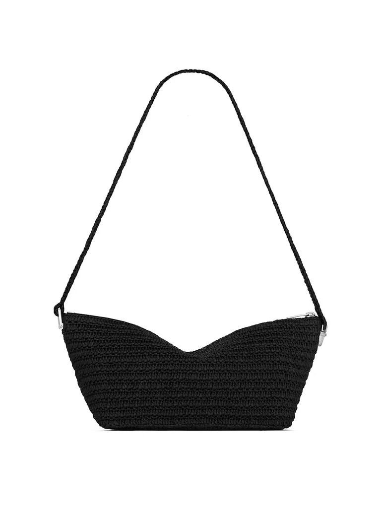 Saint Laurent Paris o1bcso1str1225 Size: OS/Le Rafia Crossbody Bag in Black Size ONE SIZE - 3 Thumbnail