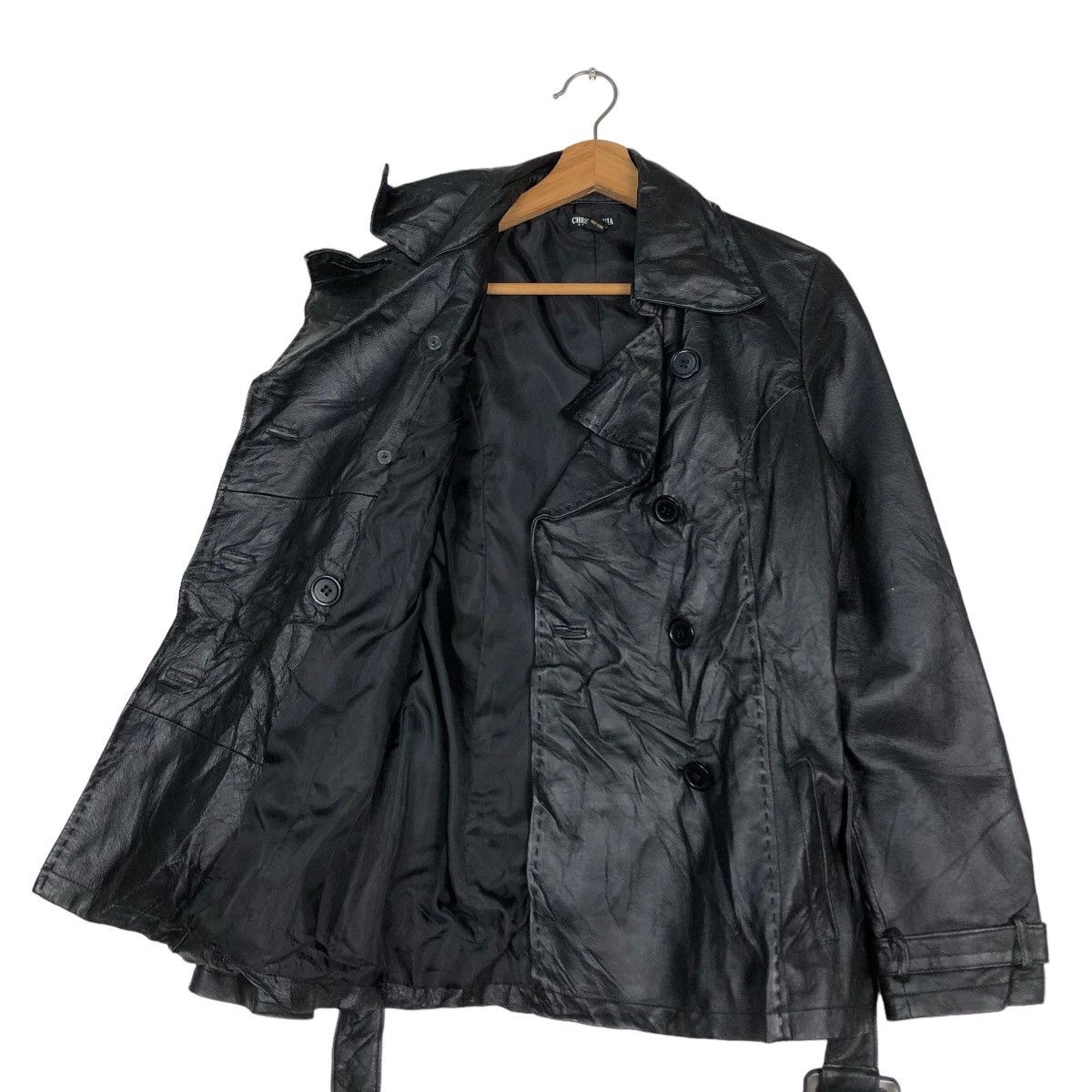 Japanese Brand 🔥Biker Leather Jacket Soft Parachute Design Chest Mania Size US M / EU 48-50 / 2 - 11 Thumbnail