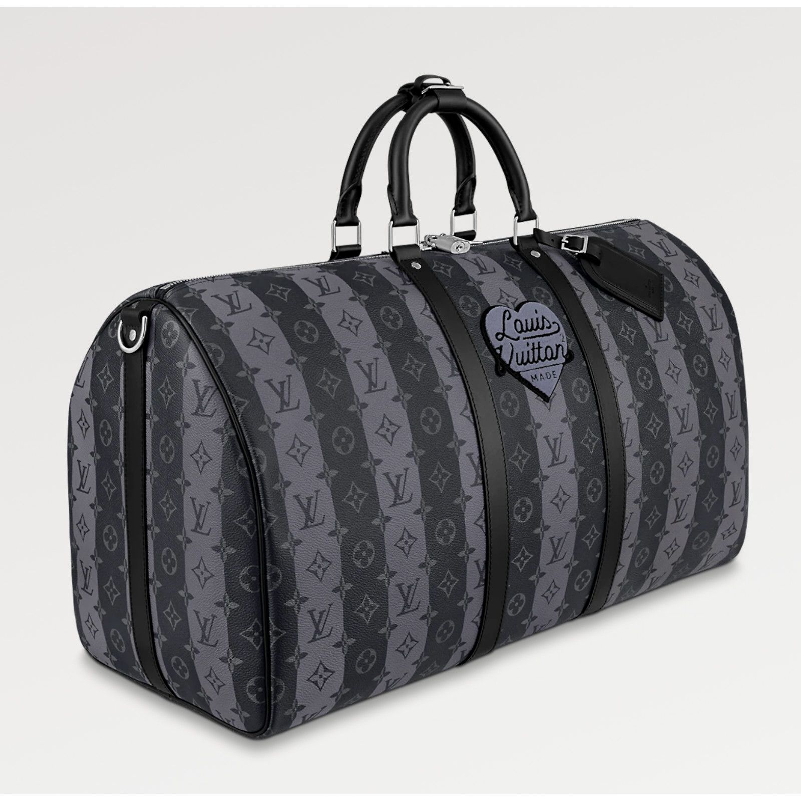 Louis Vuitton Louis Vuitton Keepall Black Stripe Monogram Heart Travel Bag Size ONE SIZE - 5 Thumbnail