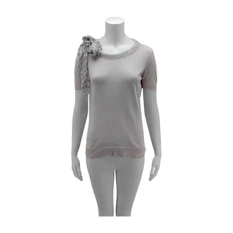 Louis Vuitton Louis Vuitton Pink Cotton Short Sleeve T-Shirt 0089 Size S / US 4 / IT 40 - 1 Thumbnail