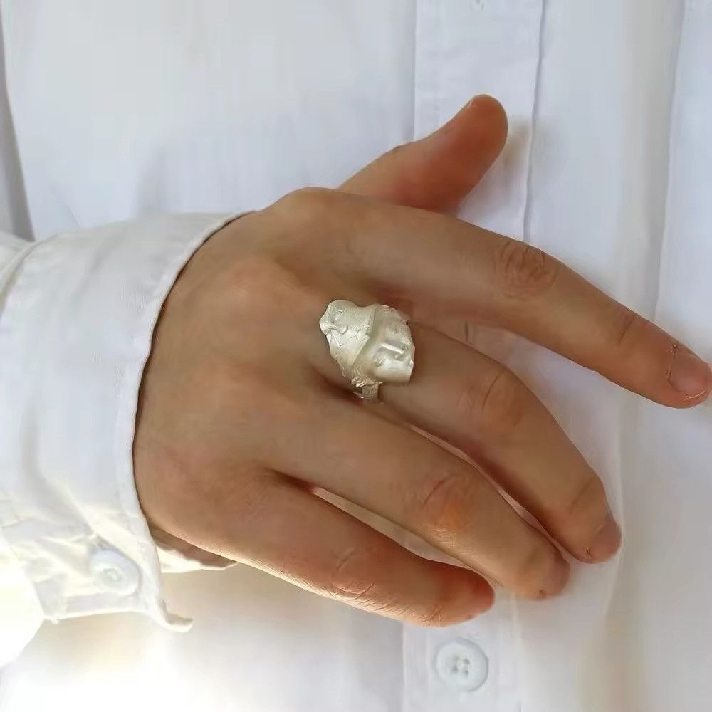 Jewelry Mystical Masked Face Open Ring Size ONE SIZE - 3 Thumbnail