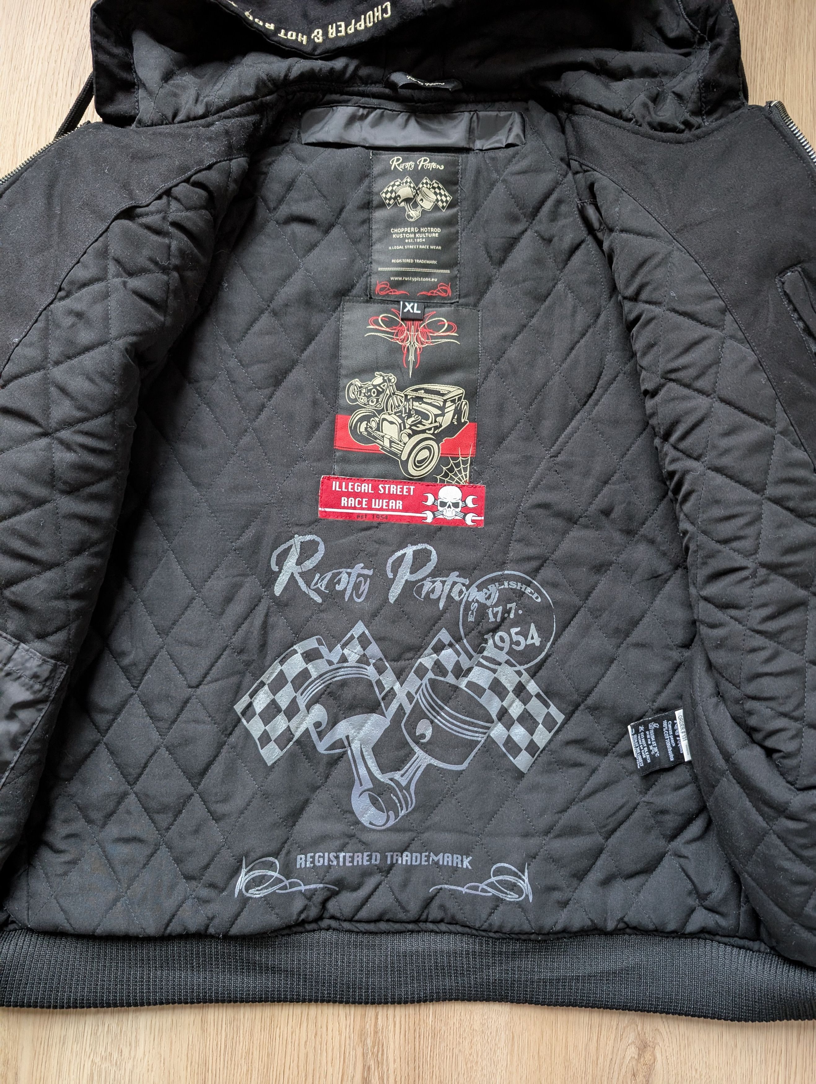 Rusty Rusty Pistons Choppers & Bobbers Customs Rare Biker Jacket Size US XL / EU 56 / 4 - 7 Thumbnail