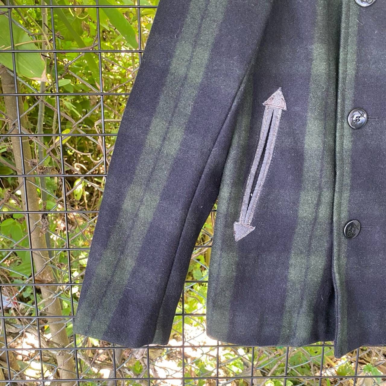 Japanese Brand × Vintage Vintage Japan Wool Checkered Board Peacoat Size M / US 6-8 / IT 42-44 - 3 Thumbnail